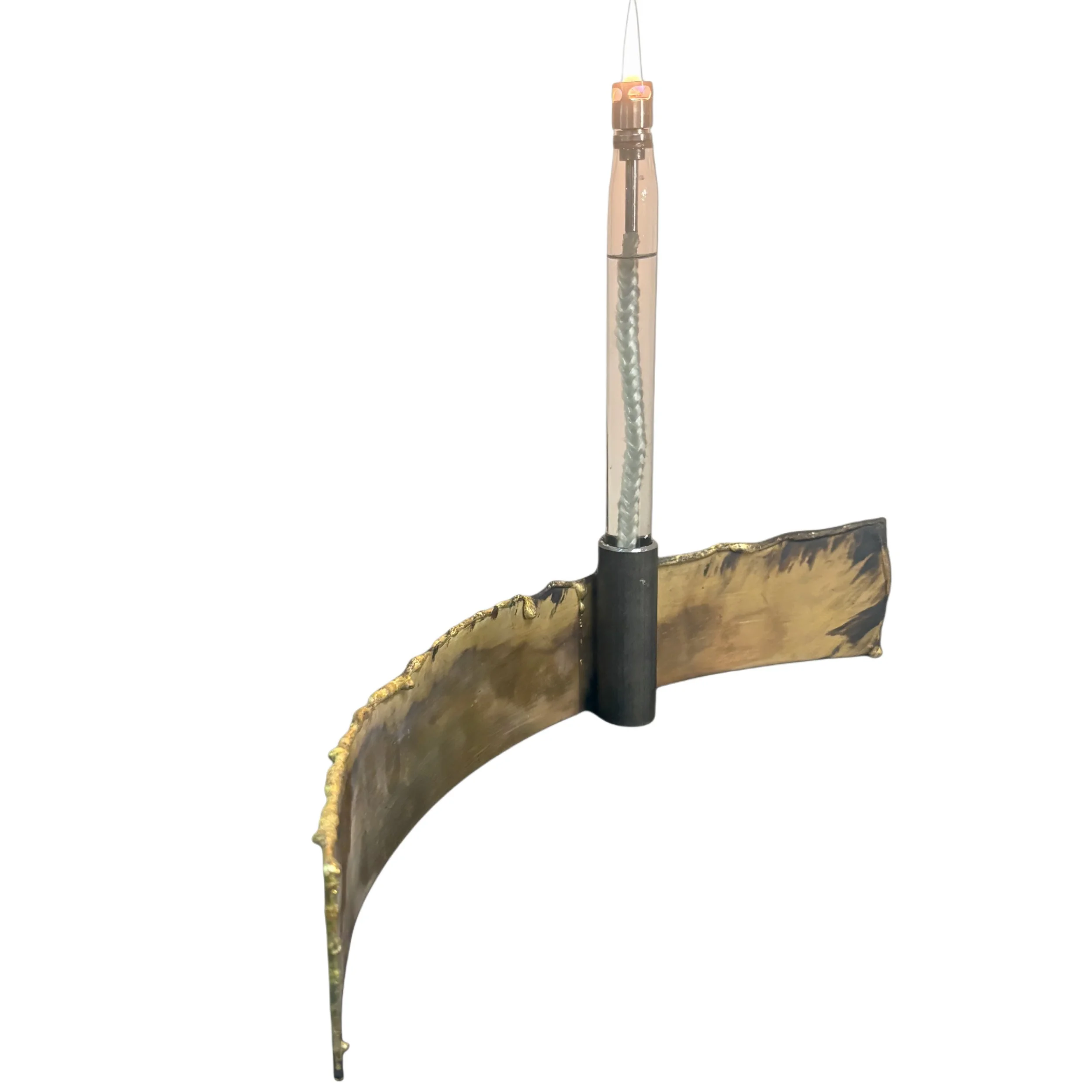 Industrial Oillamp "brass meet peri-design" — Handgefertigte Messinghalterung für Öllampen