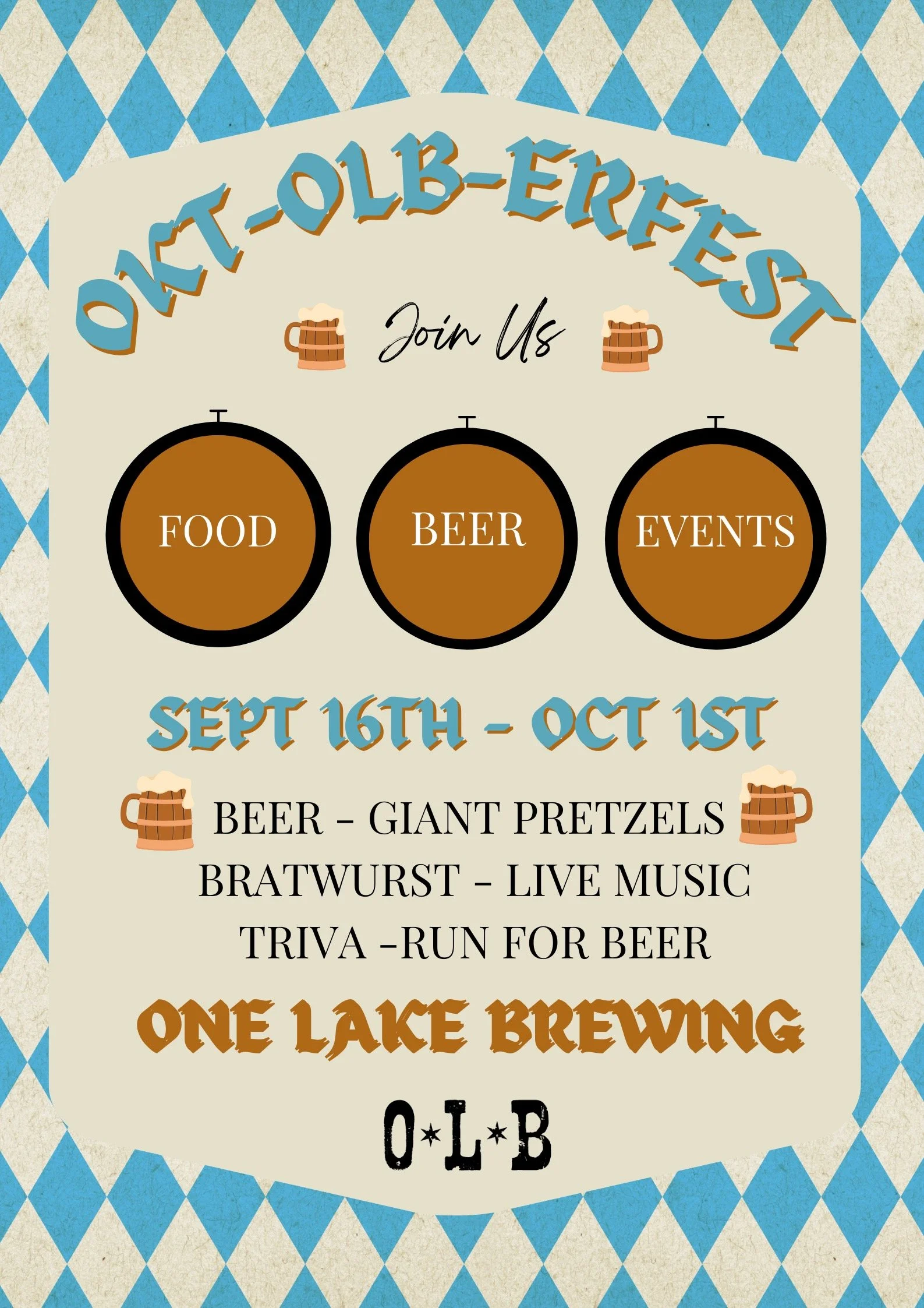 OLB Calendar — One Lake Brewing