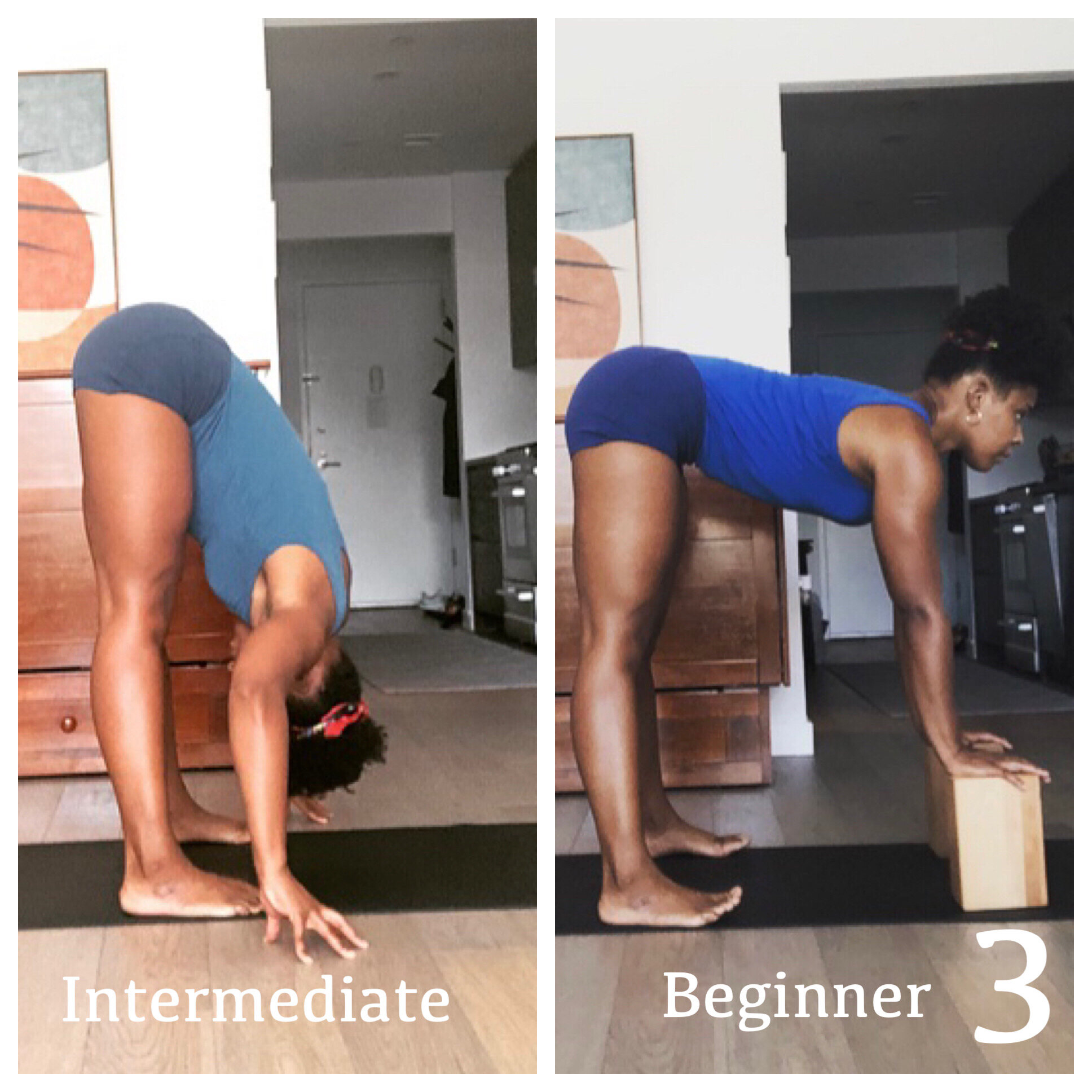 Uttanasana (intense stretch pose/ standing forward bend)