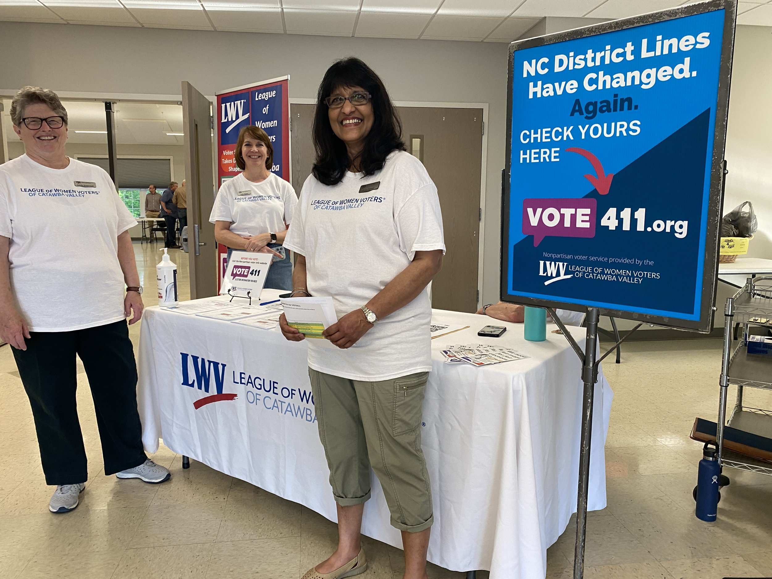 Part of the LWVCV welcoming crew