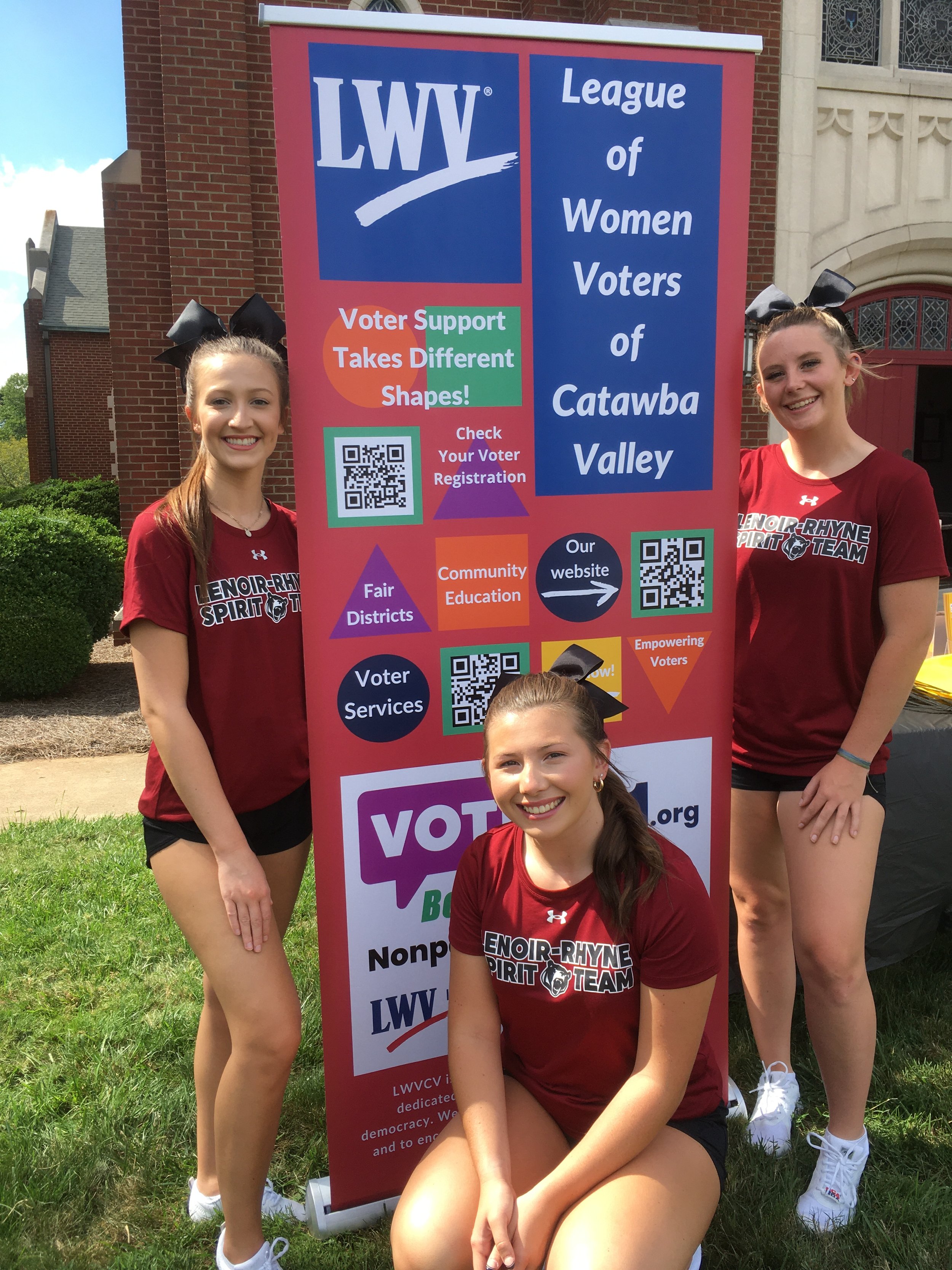 LWVCV joins the LRU Spirit cheerleaders at  City Walk Summer Stroll!