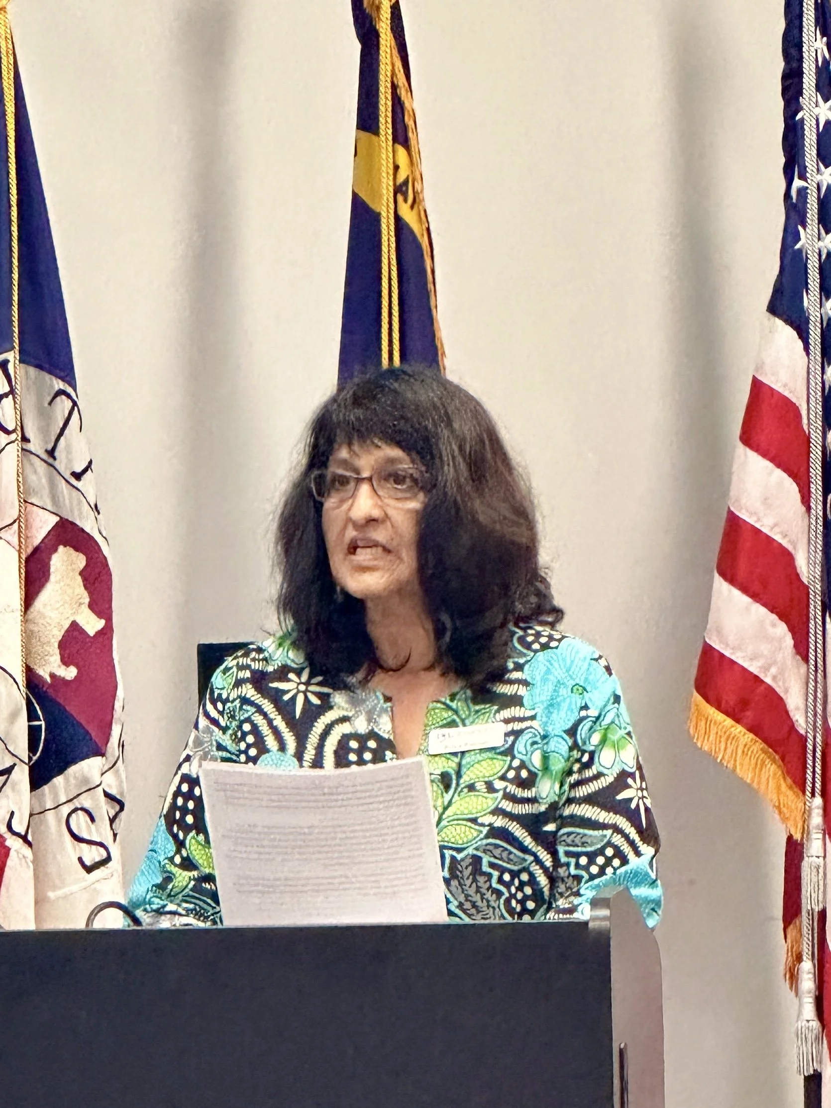 Priya giving her first remarks as President-elect.