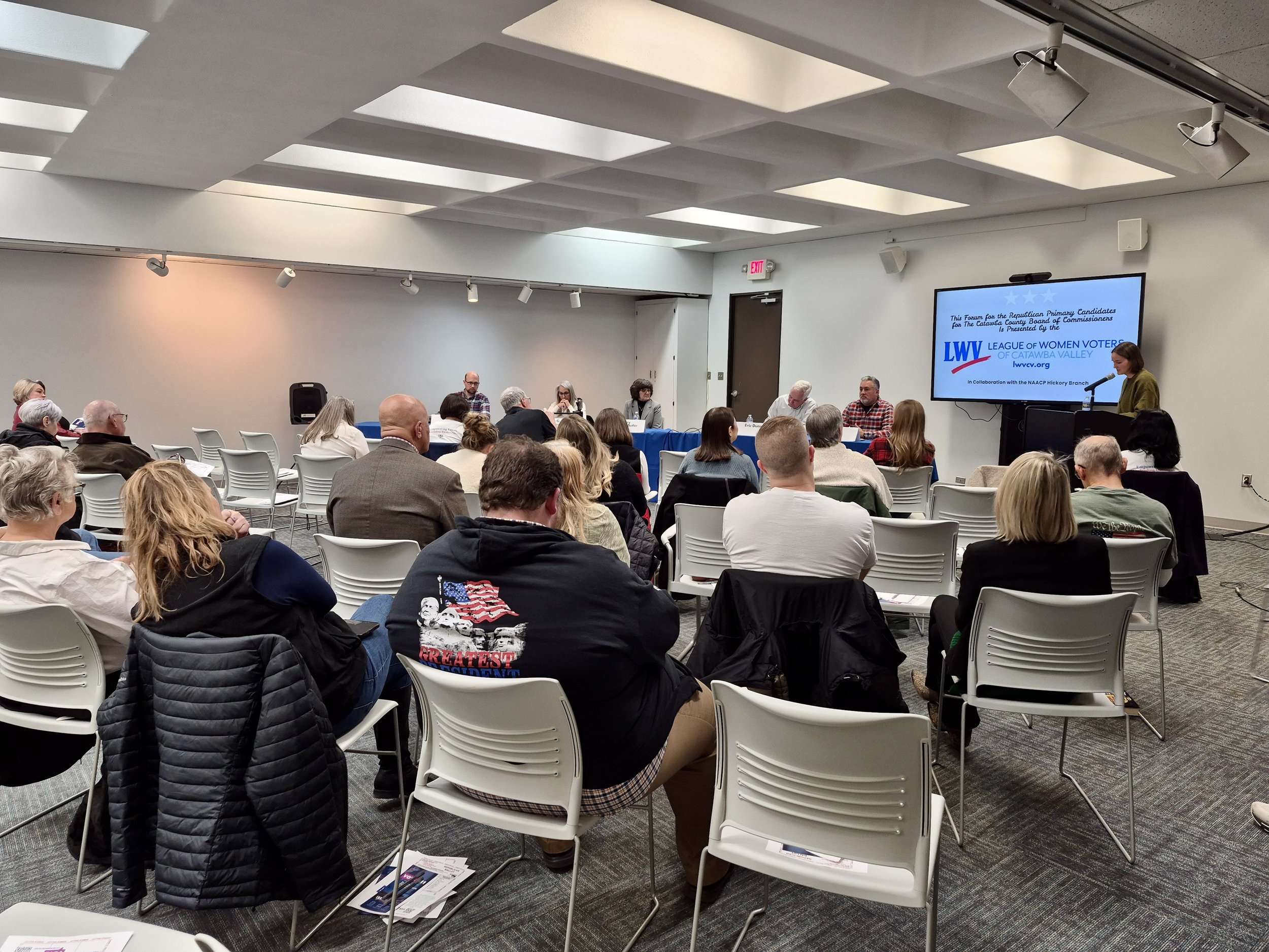 The audience followed intently along throughout the event.