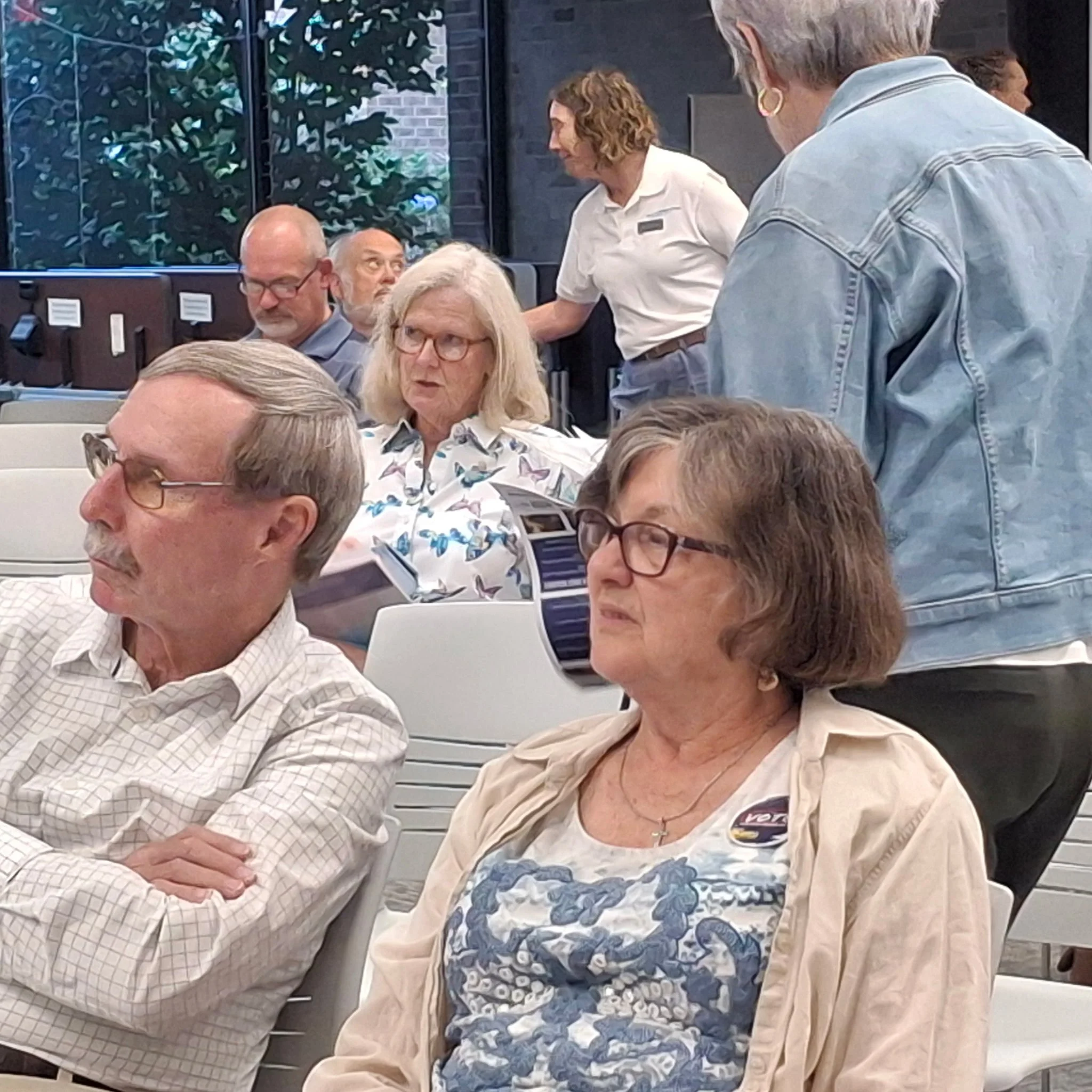 Audience begins to gather.