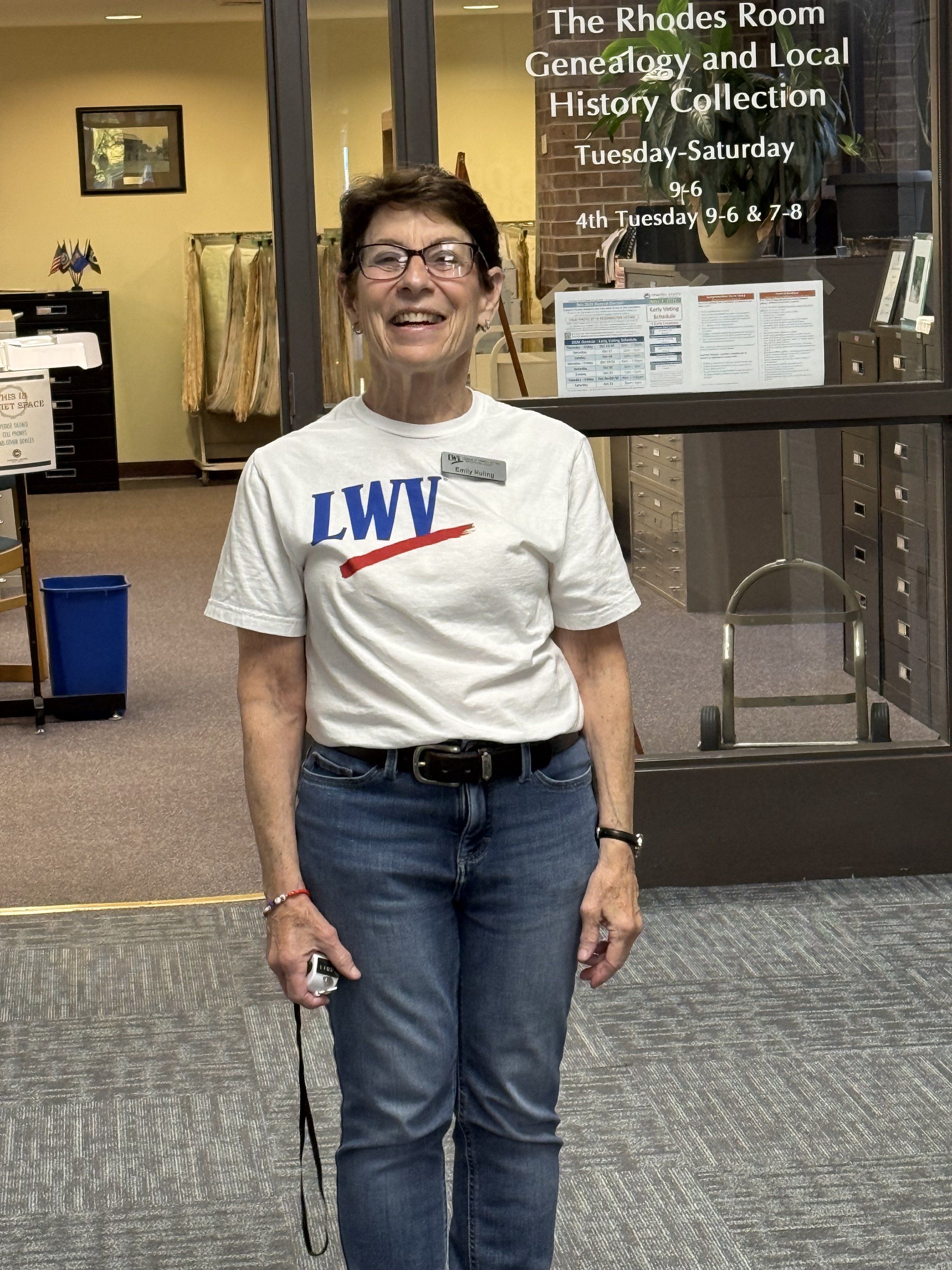 Greeting volunteers in place