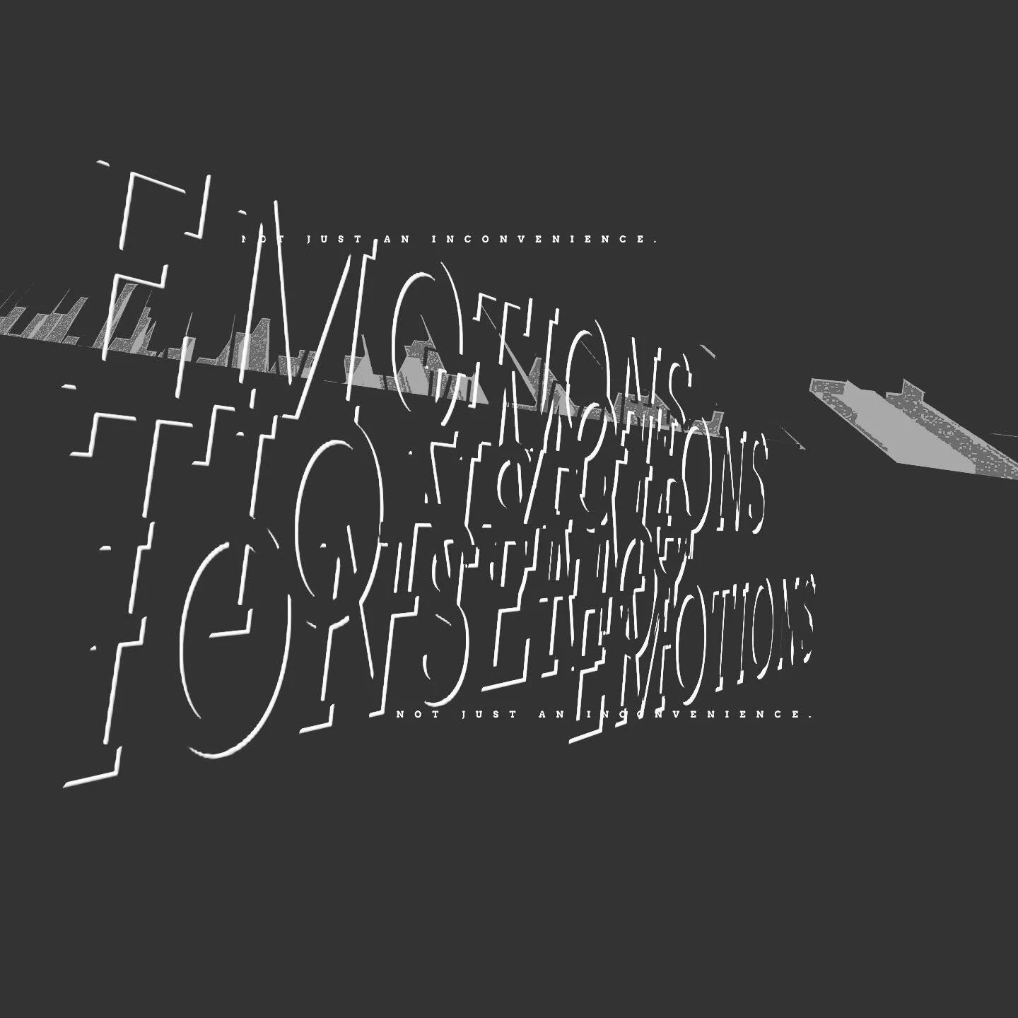 emotions are not just an inconvenience of truth. [96/100] 

#typography #graphicdesign #storytelling #8wordstory #8wordstorychallenge #design8words #storytellingart #100daychallenge #100dayproject #experimentaltypography #experimentaldesign