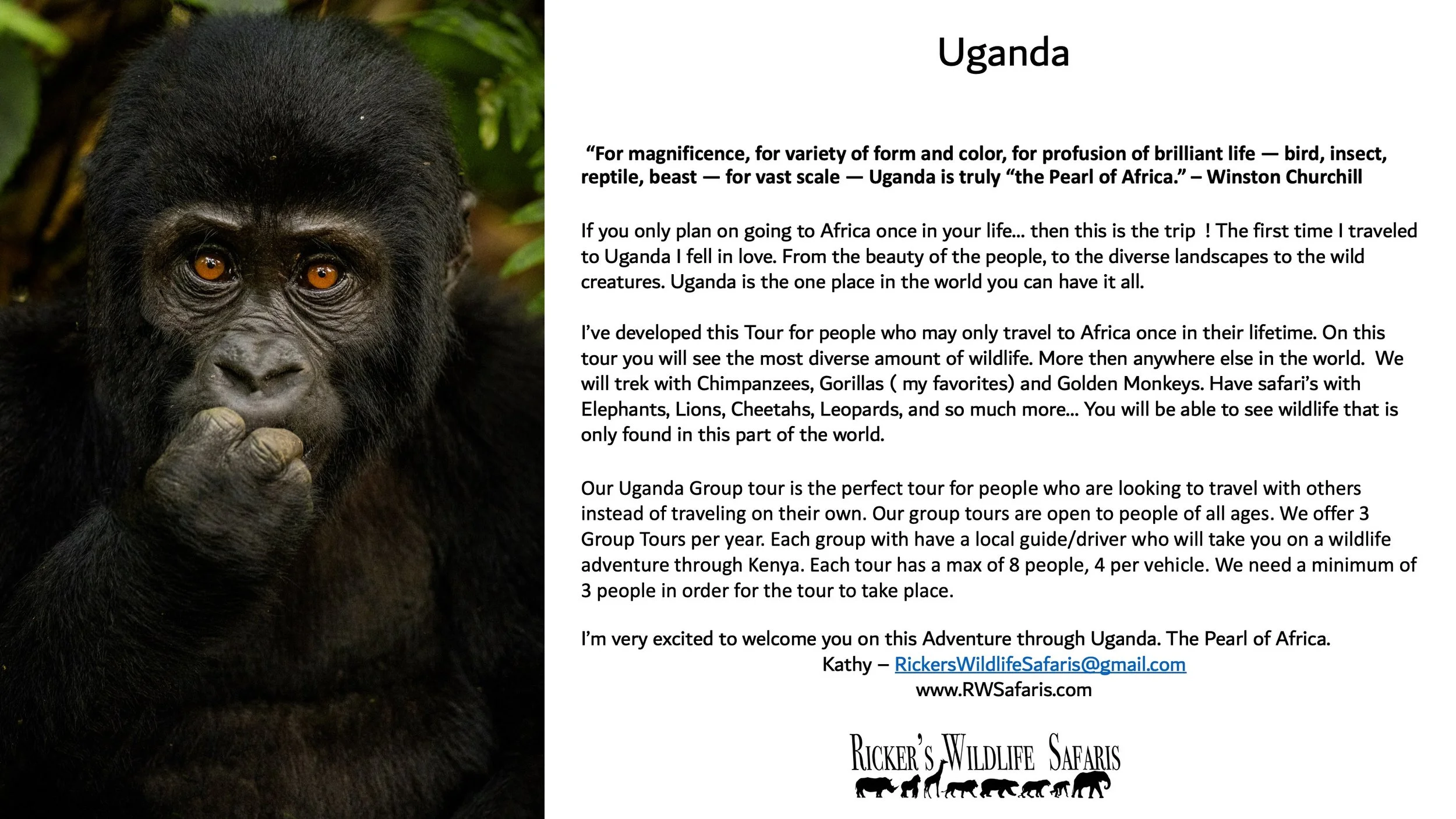 Uganda Gorilla US Group Tours - RW Safaris 