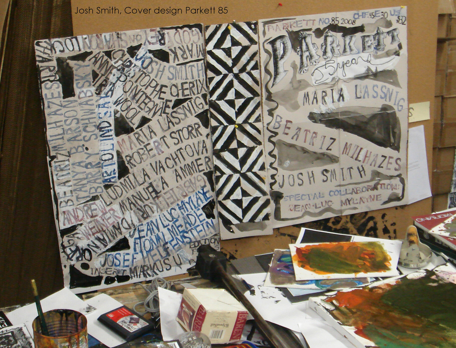 Josh Smith, Parkett Book Collage, 2009