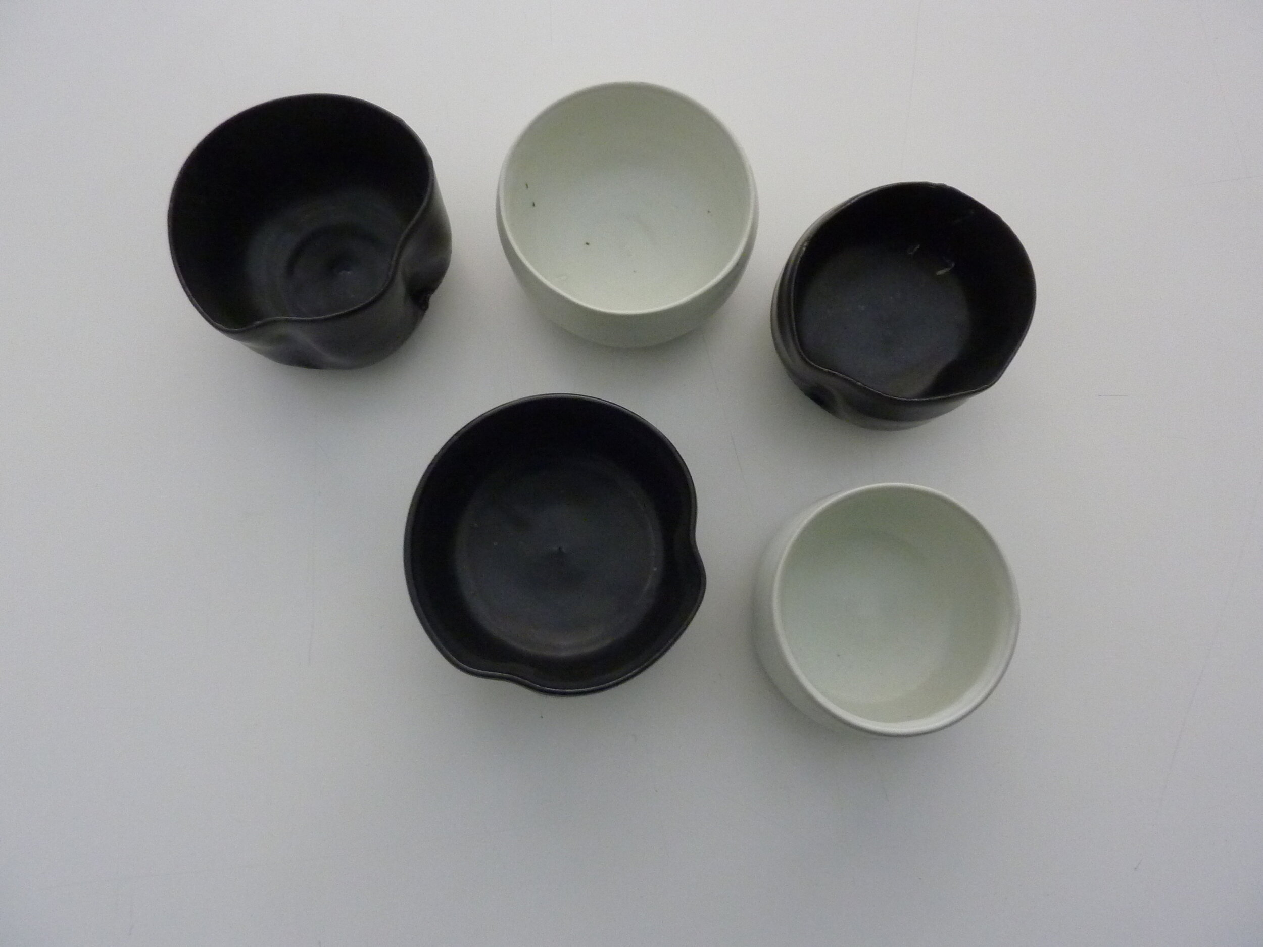 theaster gates - group of 5 bowls - from above.JPG