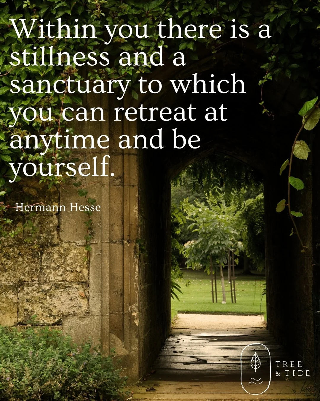 There are days (and weeks) when this seems very hard to believe.

When the door to this place seems entirely hidden or locked. Or you suspect it's been bricked up.

I struggle most to find this sanctuary within when I am under pressure, over busy, pu