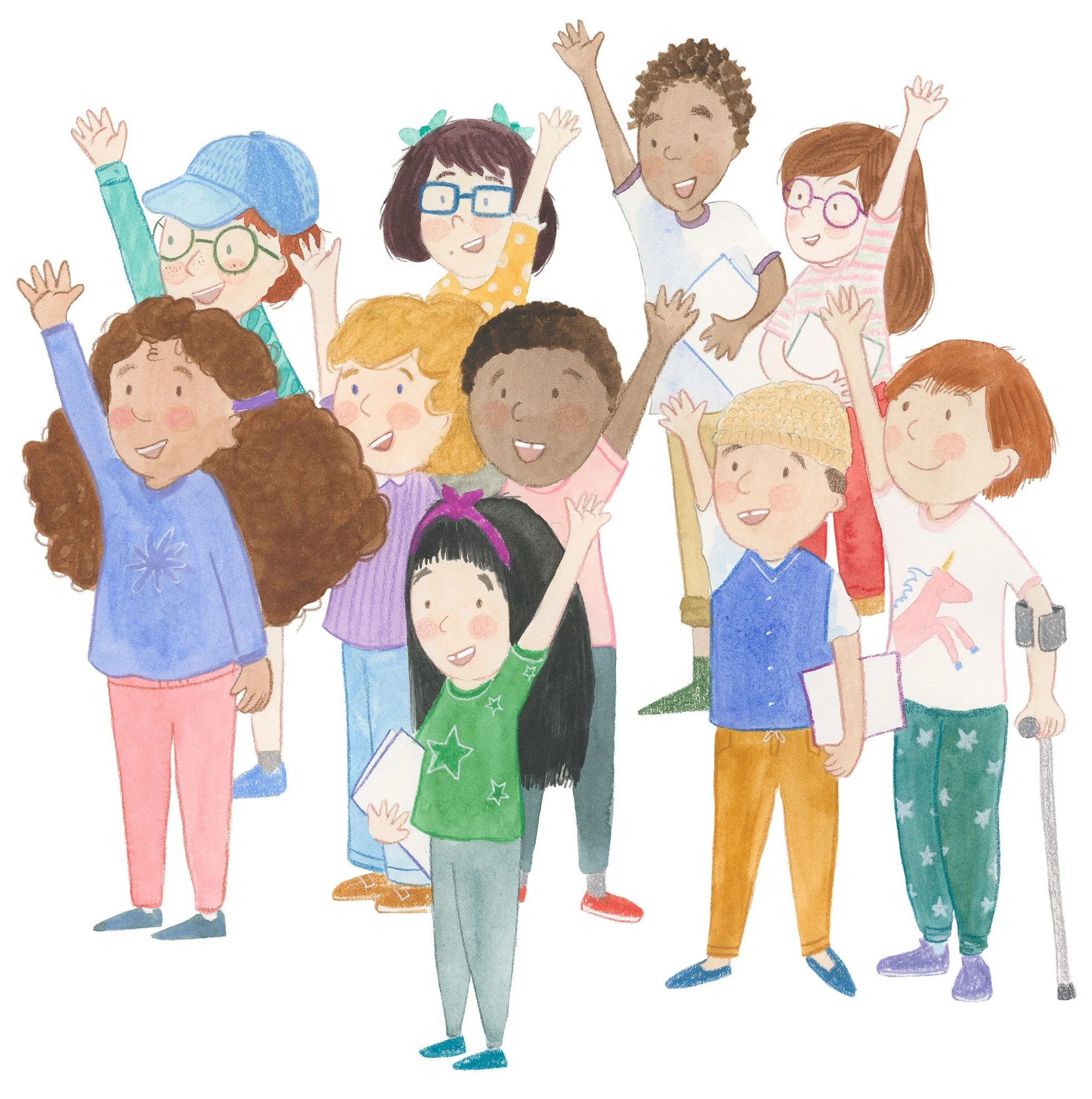 Spot from Jack The Library Cat. Traditional materials. 