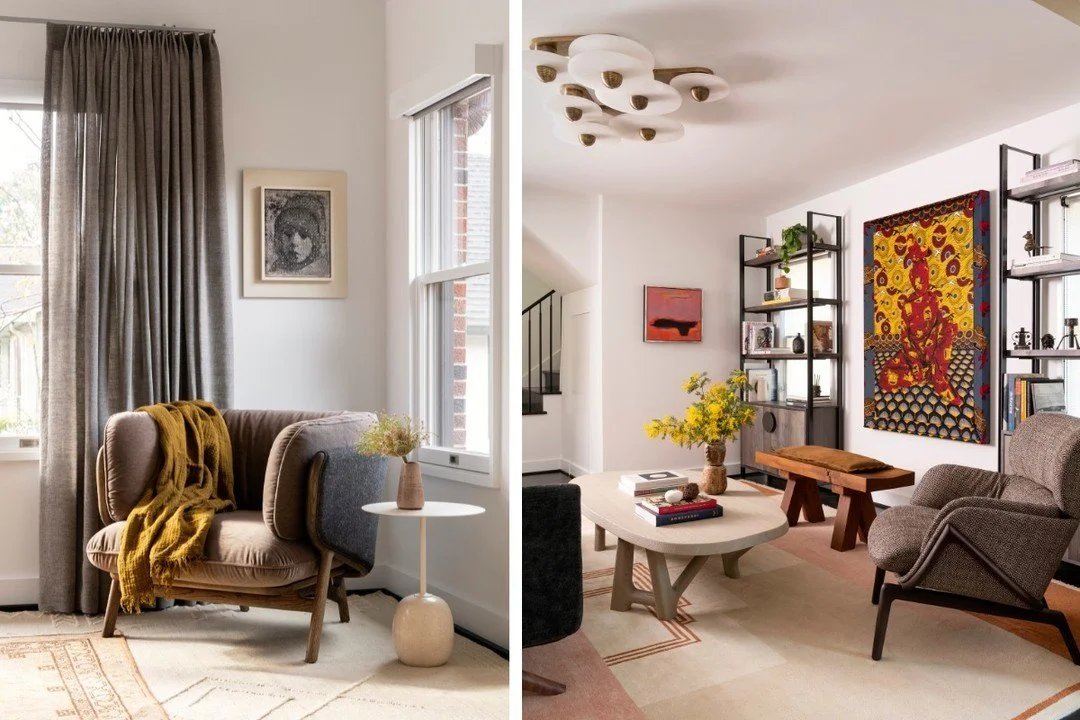 Continuity without repetition. The yellow moves through the home without announcing itself. That's the work.

Builder: @gunnconstruction
Photographer: @ryann_ford

#LuxuryInteriorDesign #HistoricHomeRenovation #BespokeInteriors #1930sHome #DesignInsp