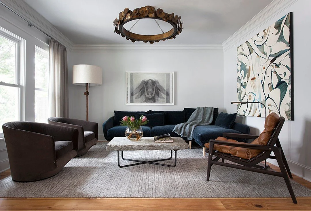 Everything in this room has a different origin, a different weight, a different story. Getting them to speak the same language &mdash; that's what we do.

Architecture: @mckinneyyorkarchitects
Builder: @risingerbuild
Photographer: @ryann_ford

#Inter