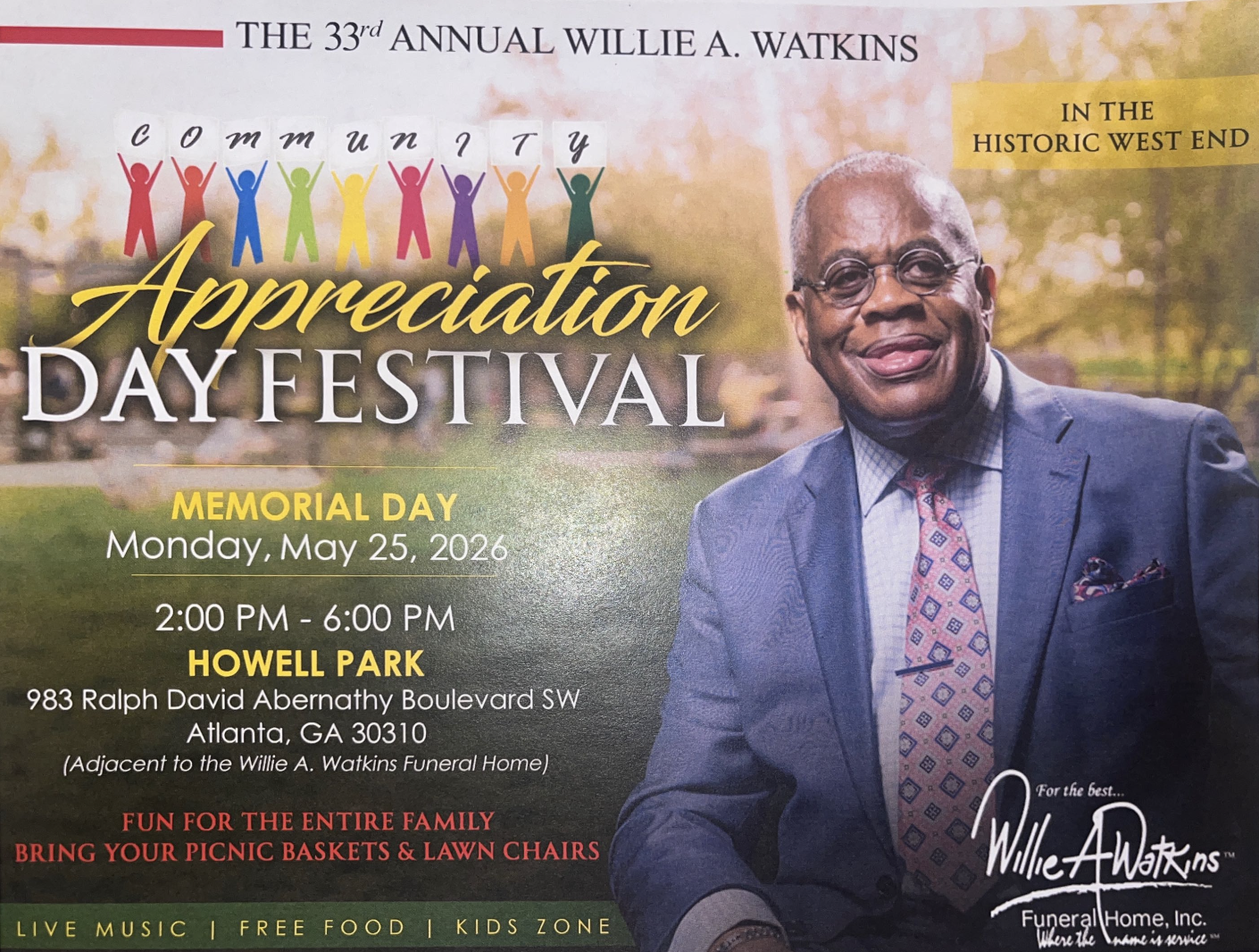 Willie A Watkins Community Appreciation Day
