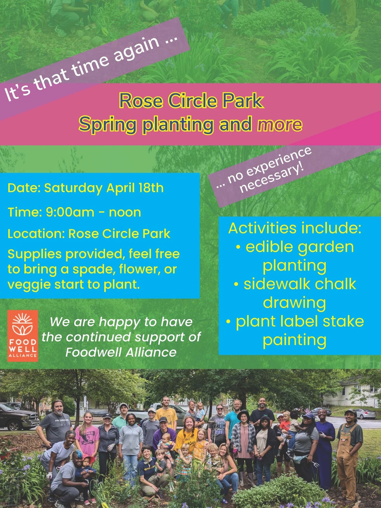 Rose Circle Park Spring Planting