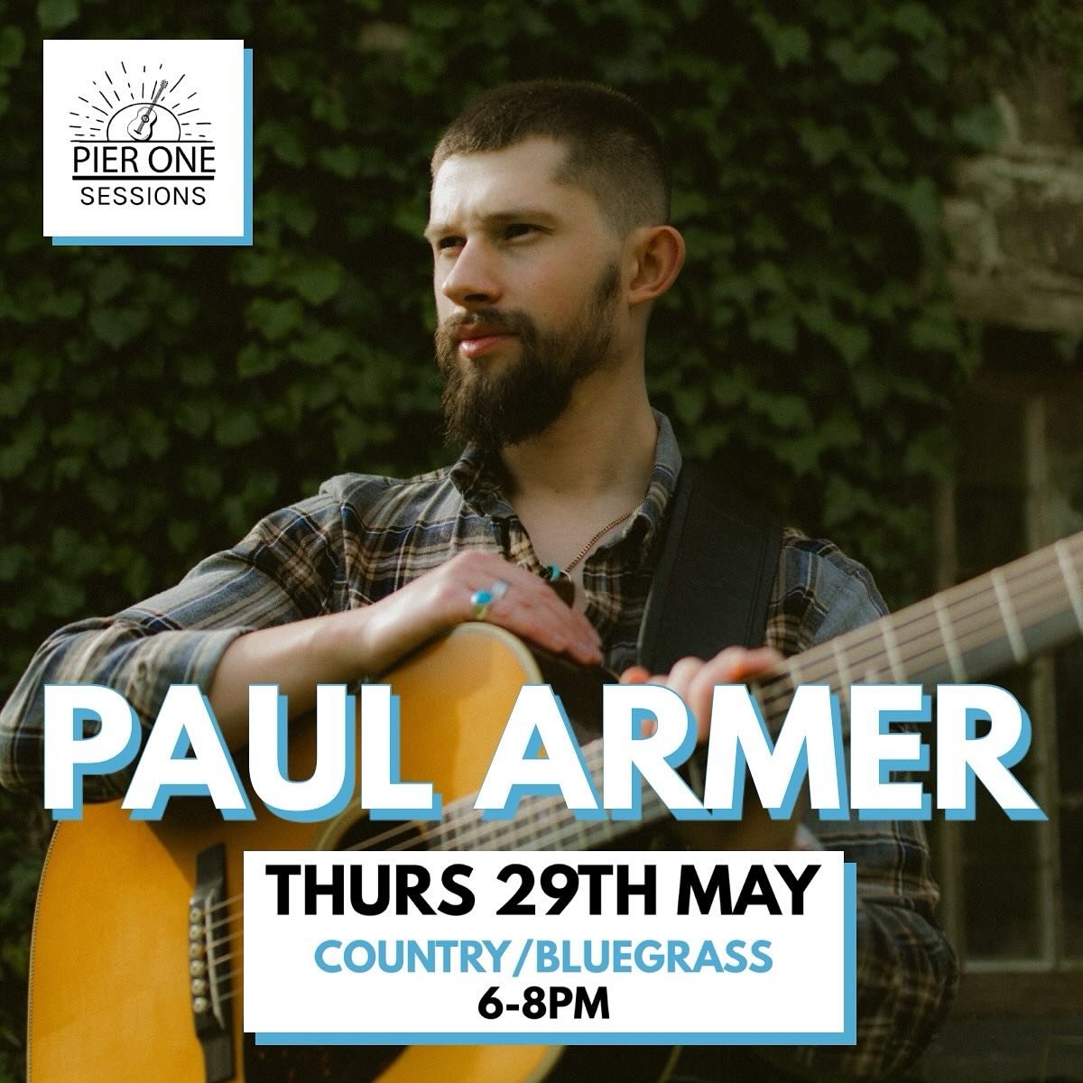 🎶THIS THURSDAY🎶
Pier One Sessions are back in full swing! This week we are joined by the wonderful Paul Armer for some acoustic country/bluegrass at sunset. Pop in this Thursday for a post work tipple, music from 6pm!
With a voice and perspective