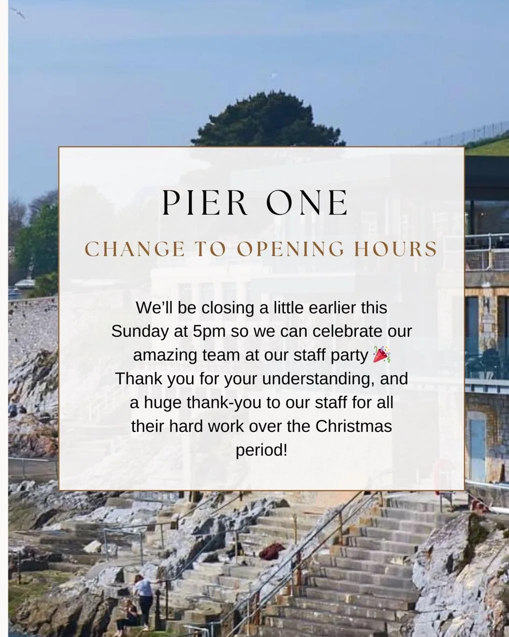 We will be closing early this Sunday!