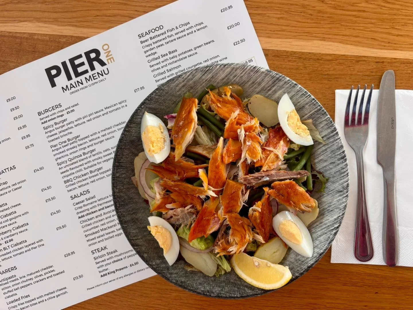 New Summer Menu Alert!

Our summer menu has officially launched today!

Fresh, vibrant, and full of flavour, come and enjoy our smoked mackerel Ni&ccedil;oise salad or dive into our brand new seafood platter 🐟🦐

Perfect for sunny days and relaxed d
