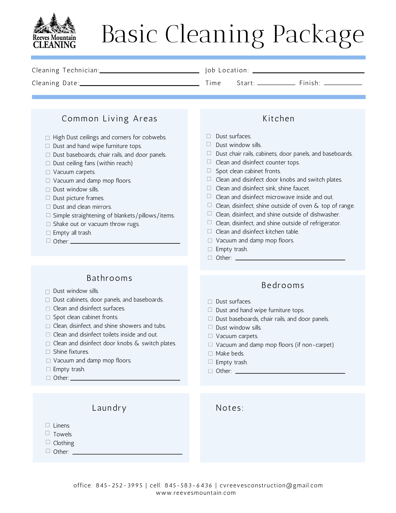 Services 1 — Reeves Mountain