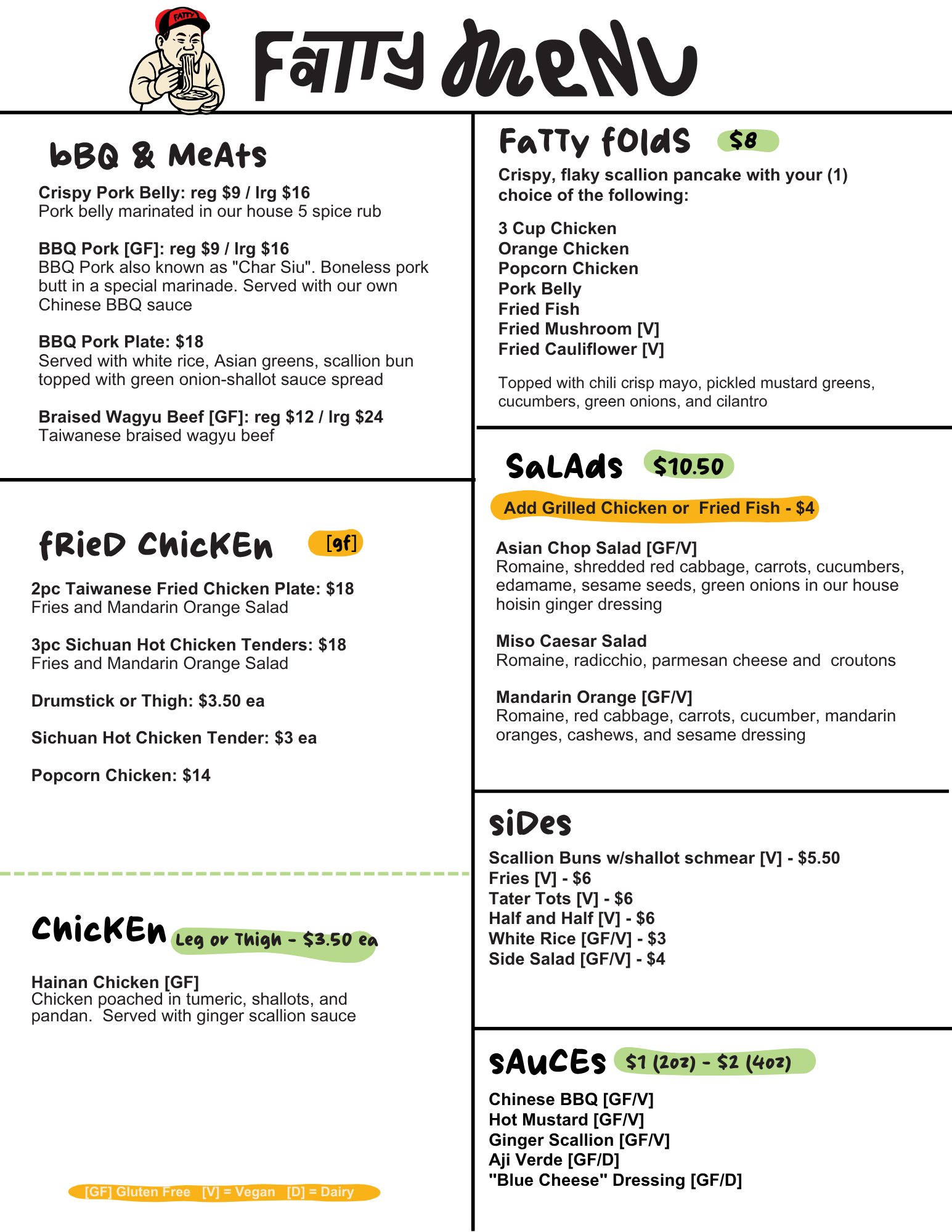 Menu 1 — FATTY MART