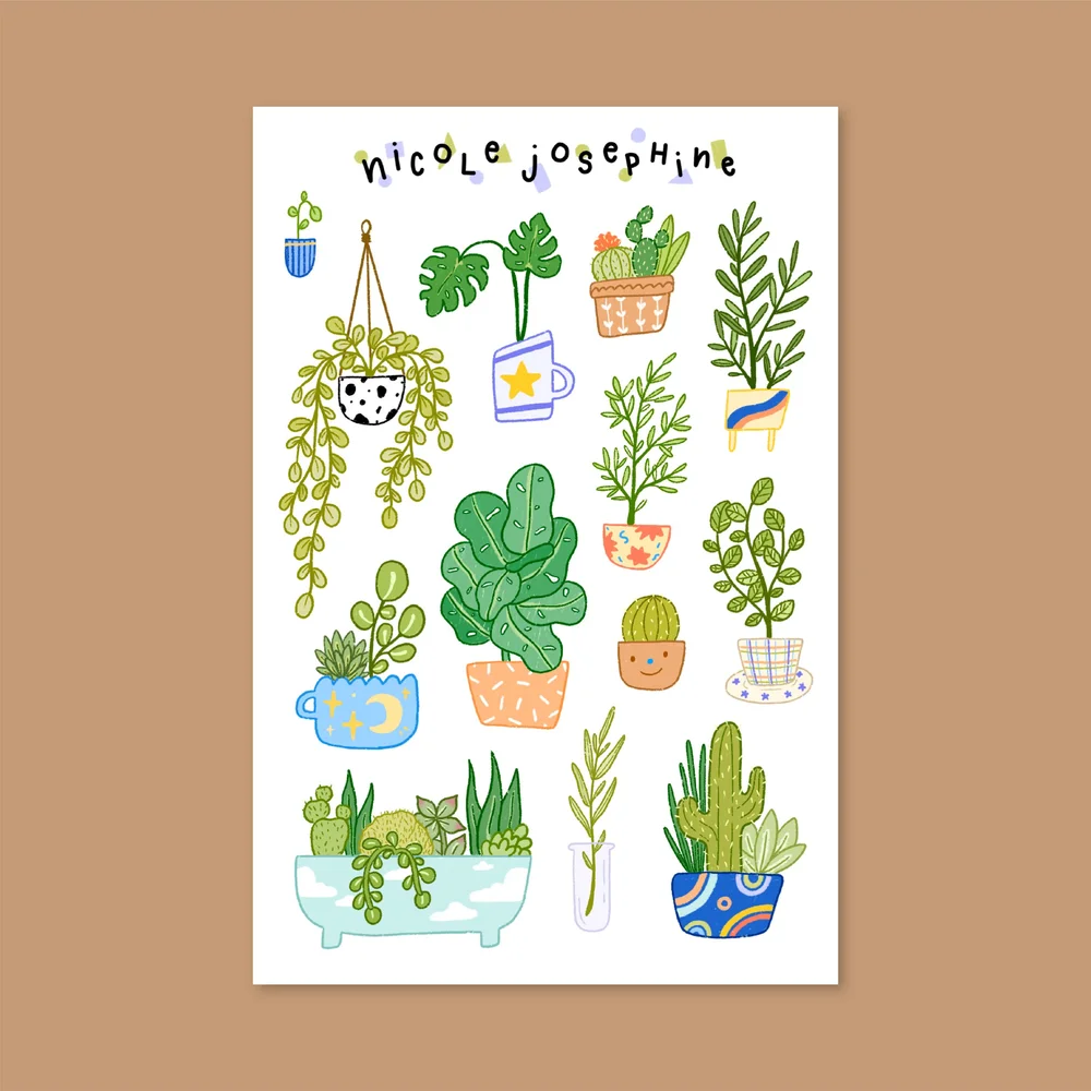 Plants - Printable/Digital Stickers  Nicole Josephine