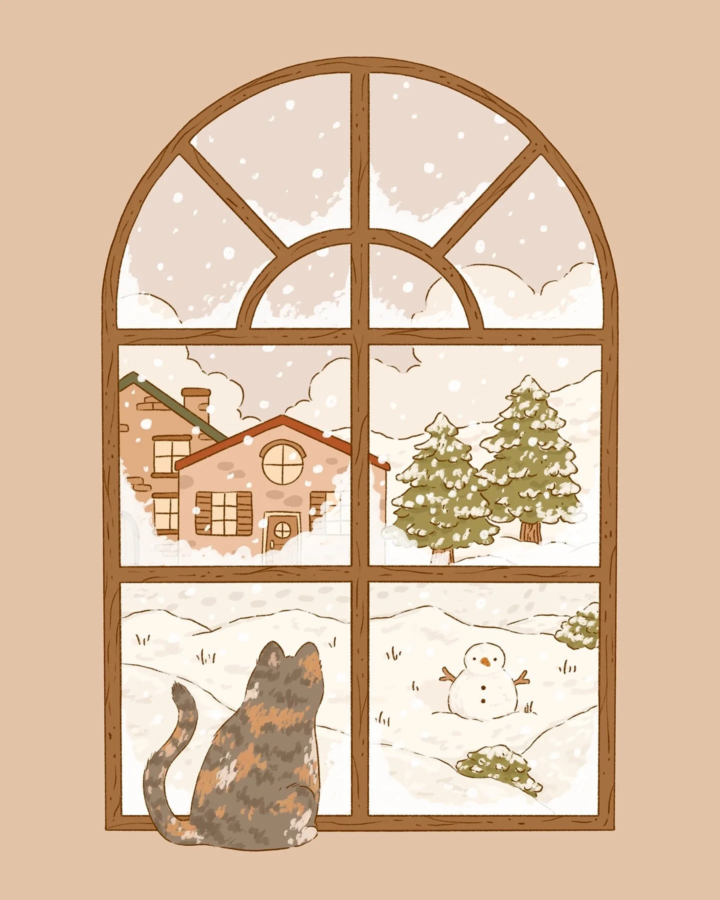 bringing back this older piece because this has been reality lately, just minnow watching the snow fall outside❄️🤎 spending my time indoors working on new products and making some changes on my website - very excited to move my patre0n onto my own w