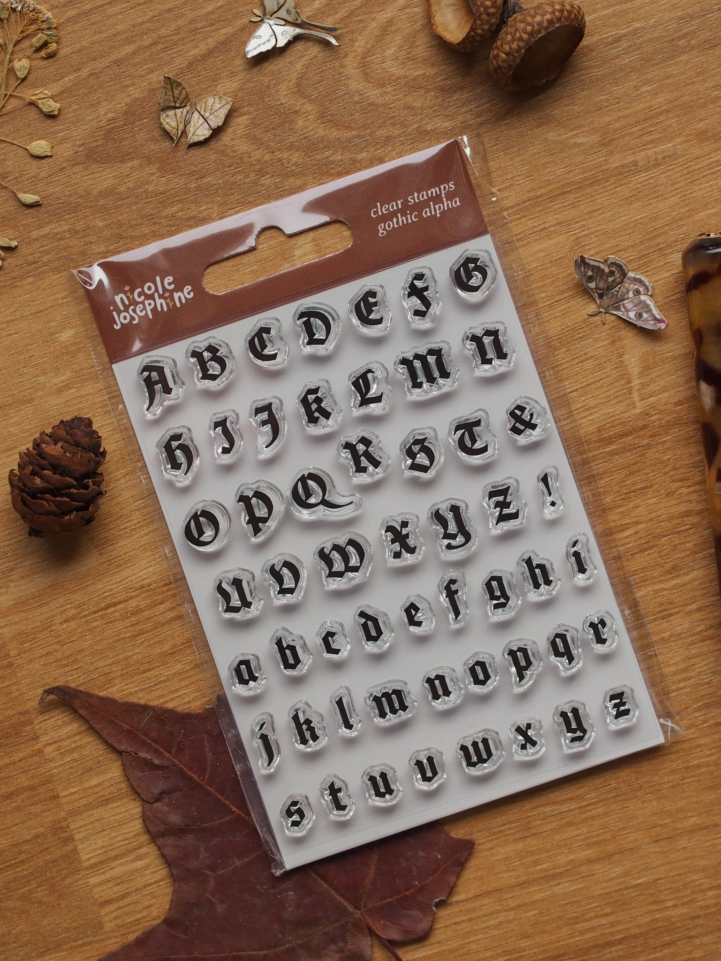 Gothic Letters Mini Clear Stamp Set