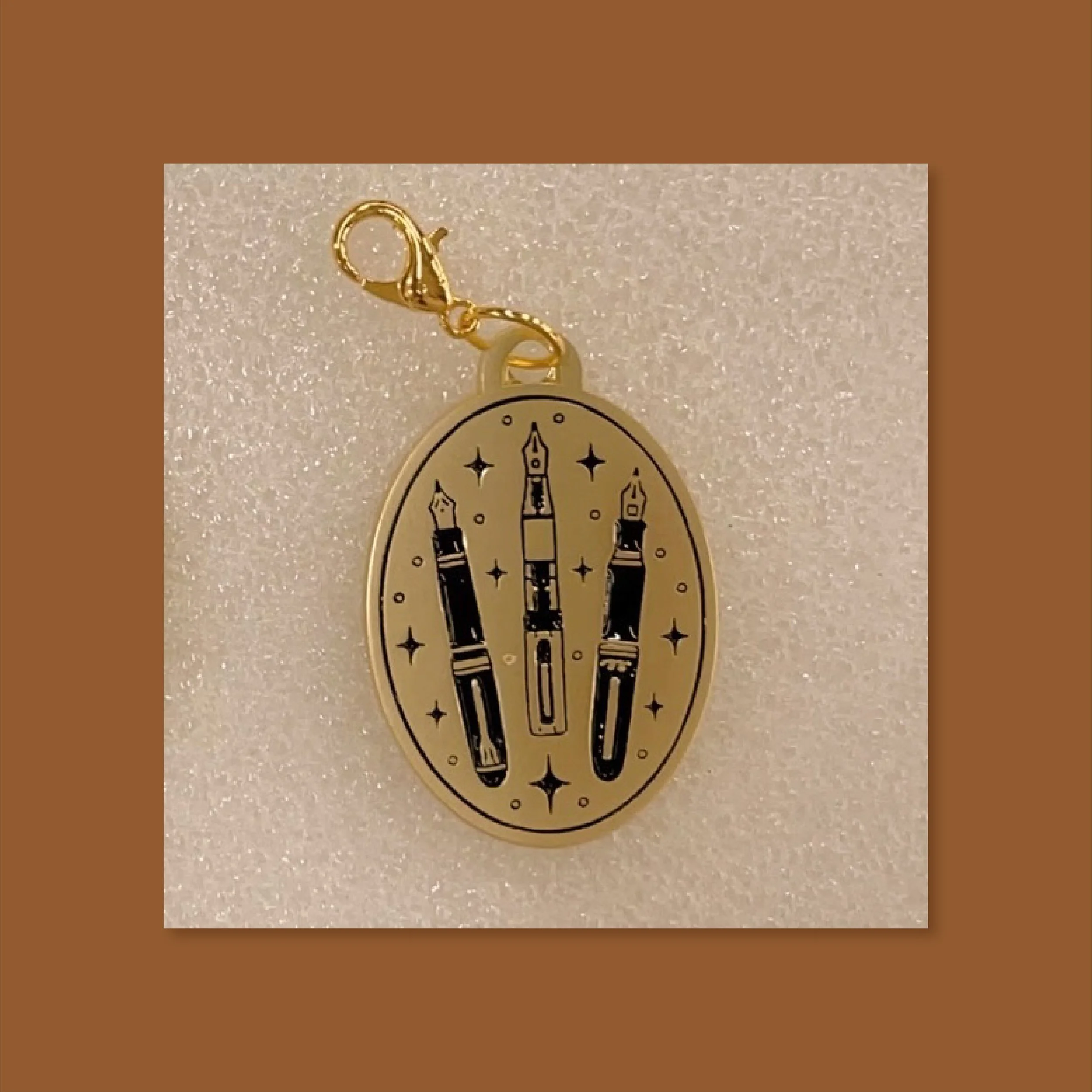 Fountain Pen Brass Charm