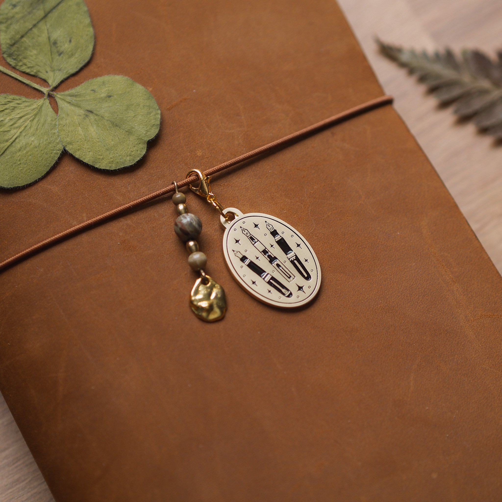 Fountain Pen Brass Charm