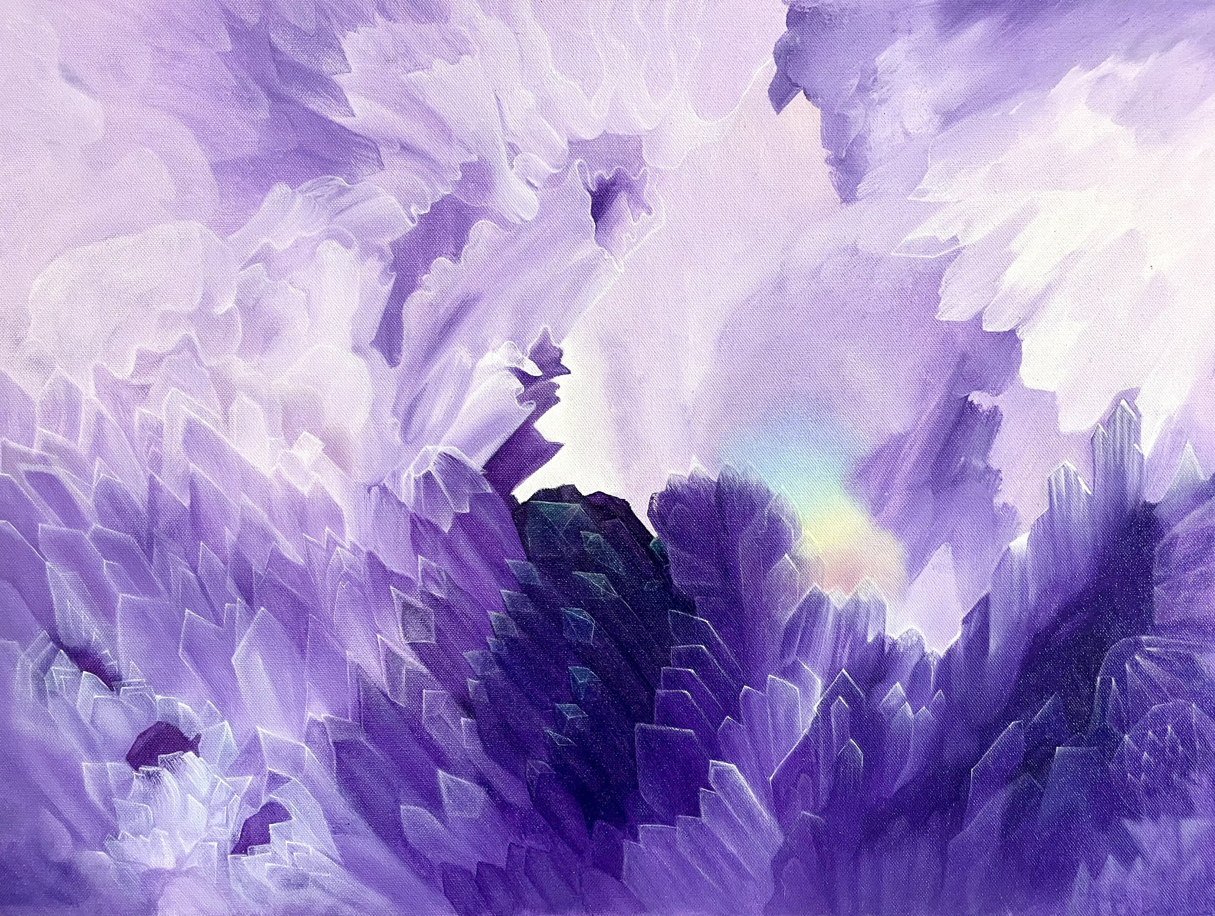 Amethyst oil painting 18" x 24"