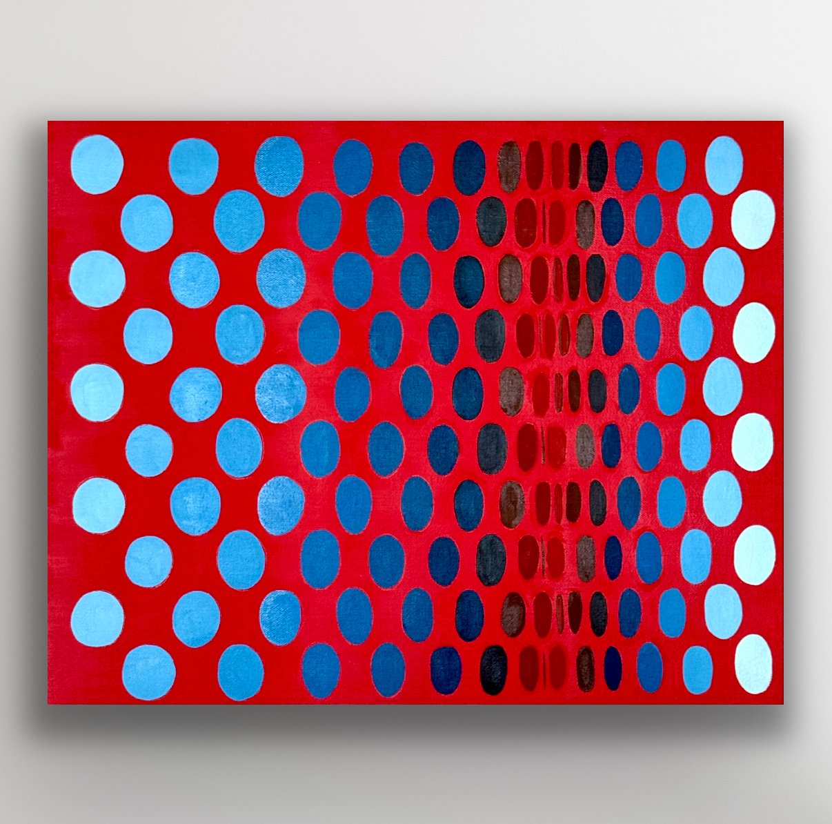 Krista Augius Blue Circles on Red Wall.jpg