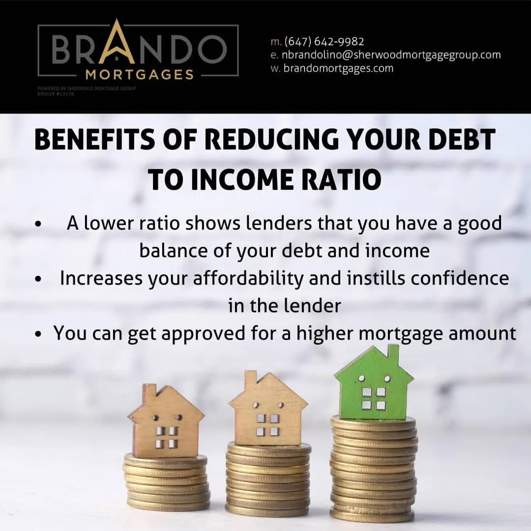 Keeping your debt ratio in line is key when you are looking to purchase real estate.
.
.
Nick Brandolino
Mortgage Agent
Sherwood Mortgage Group License #12176
Nbrandolino@sherwoodmortgagegroup.com
Brandomortgages.com
647 642 9982
#mortgage #lending #