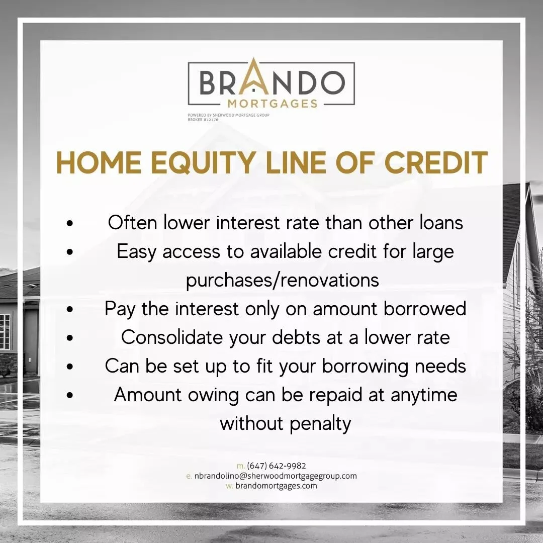Can a home equity line of credit benefit you?
Contact us today to see how we can help!
.
.
Nick Brandolino
Mortgage Agent
Sherwood Mortgage Group License #12176
Nbrandolino@sherwoodmortgagegroup.com
Brandomortgages.com
647 642 9982
#mortgage#lending 