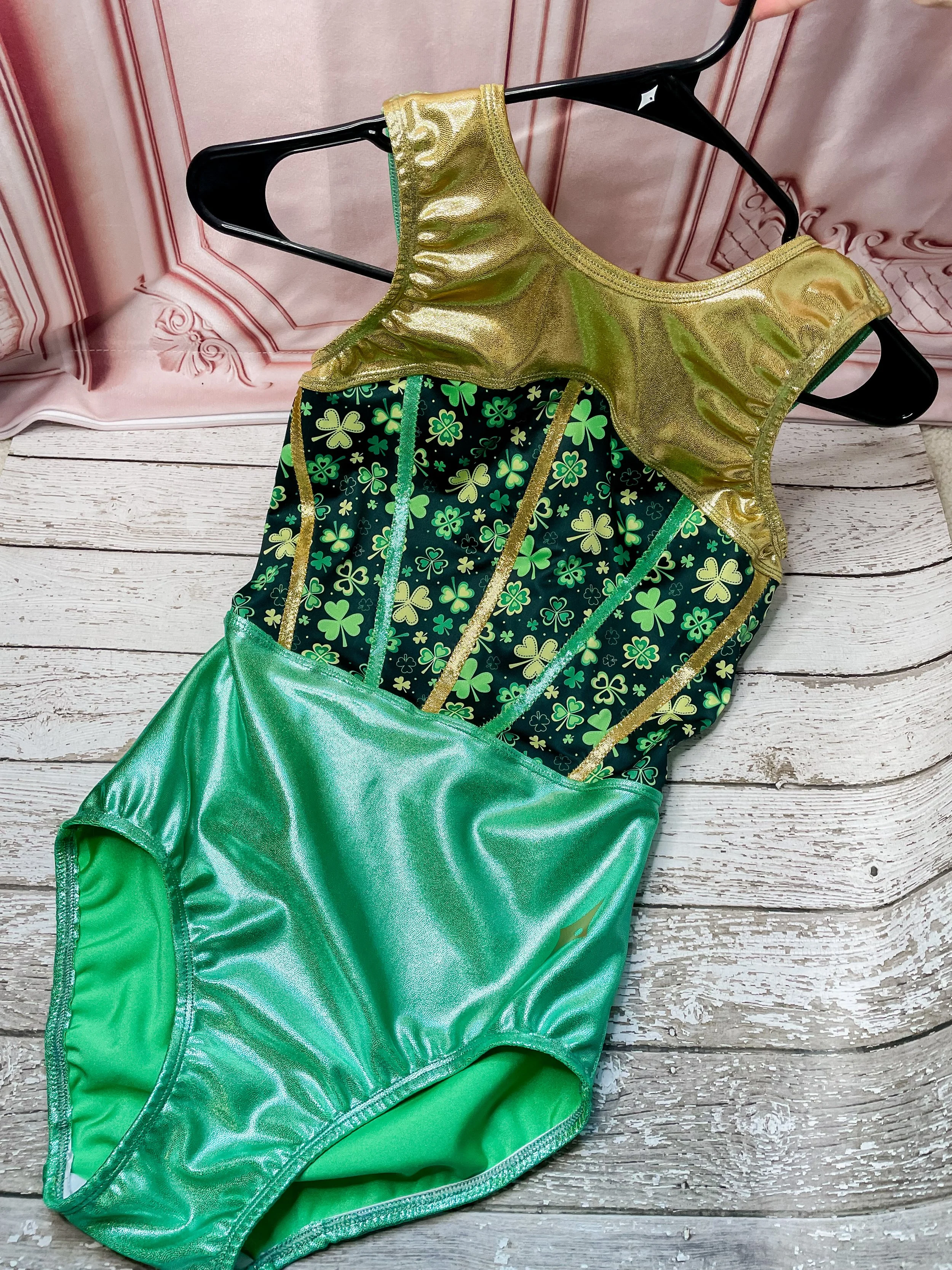 Lucky Charm Gymnastics Leotard with strappy back