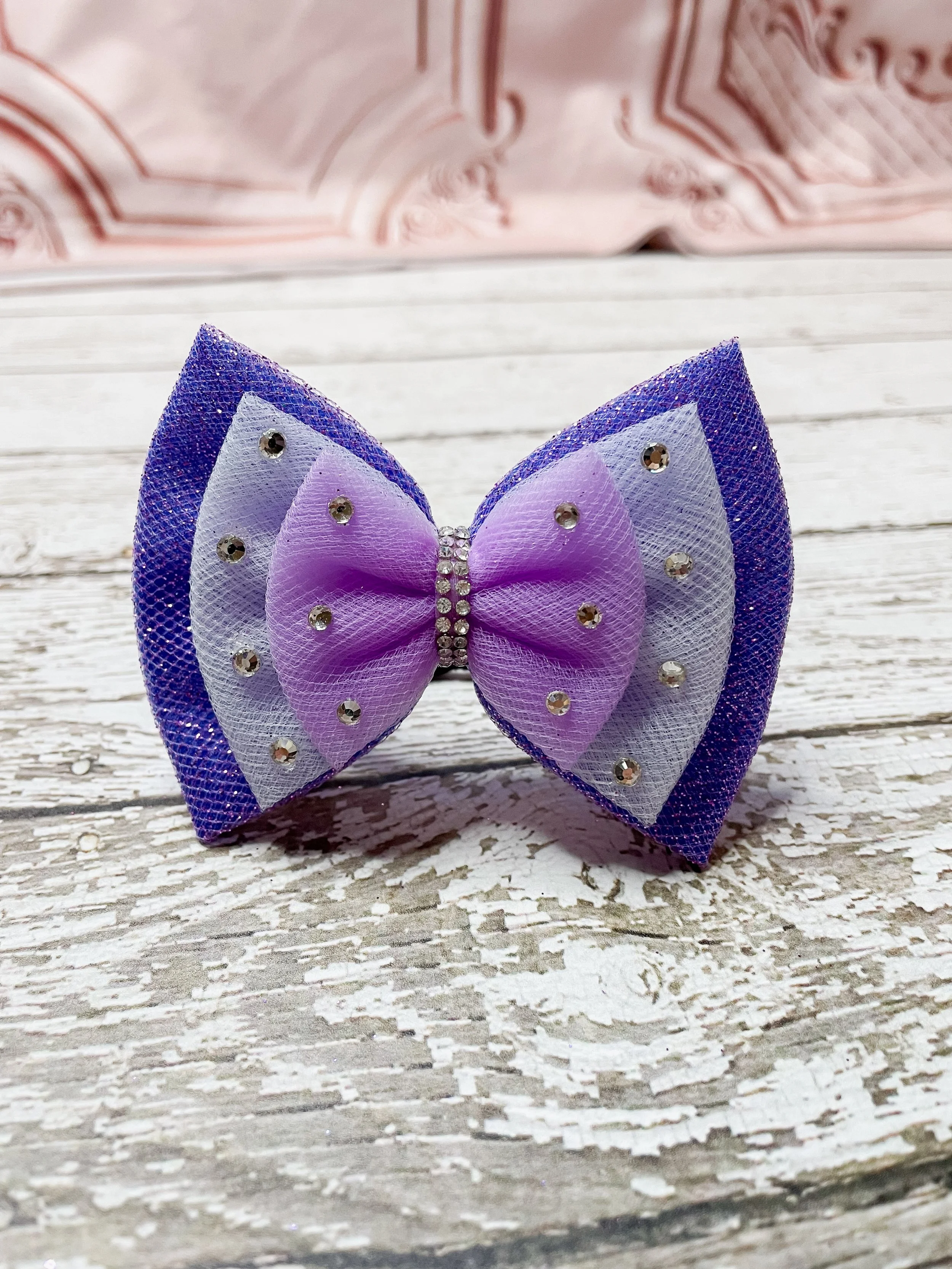 Hair Bow- Purple