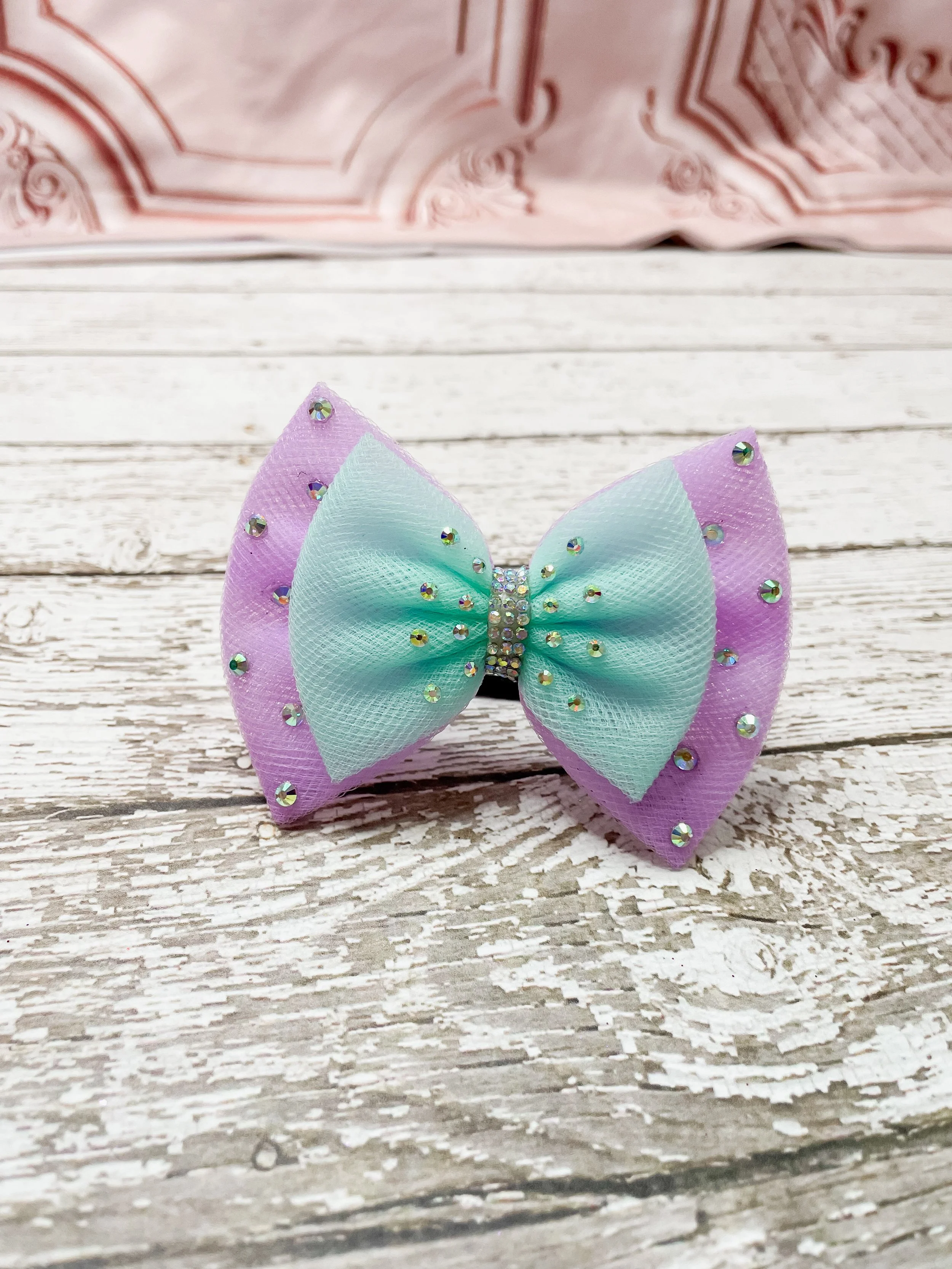 Purple and Teal Hairbow