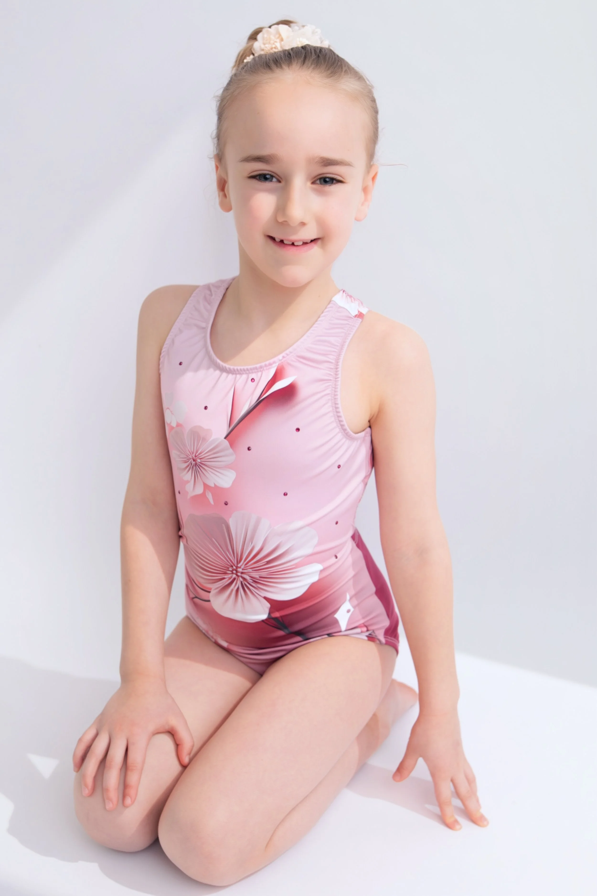 Pink Spring Blossom Gymnastics Leotard - LIMITED
