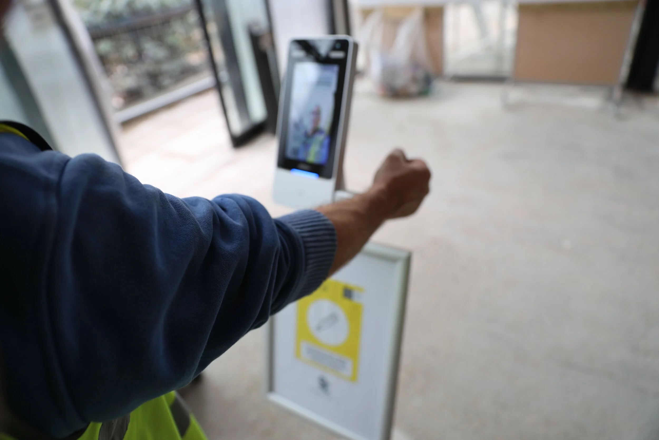 Temperature Check stations installed on site - COVID Safety