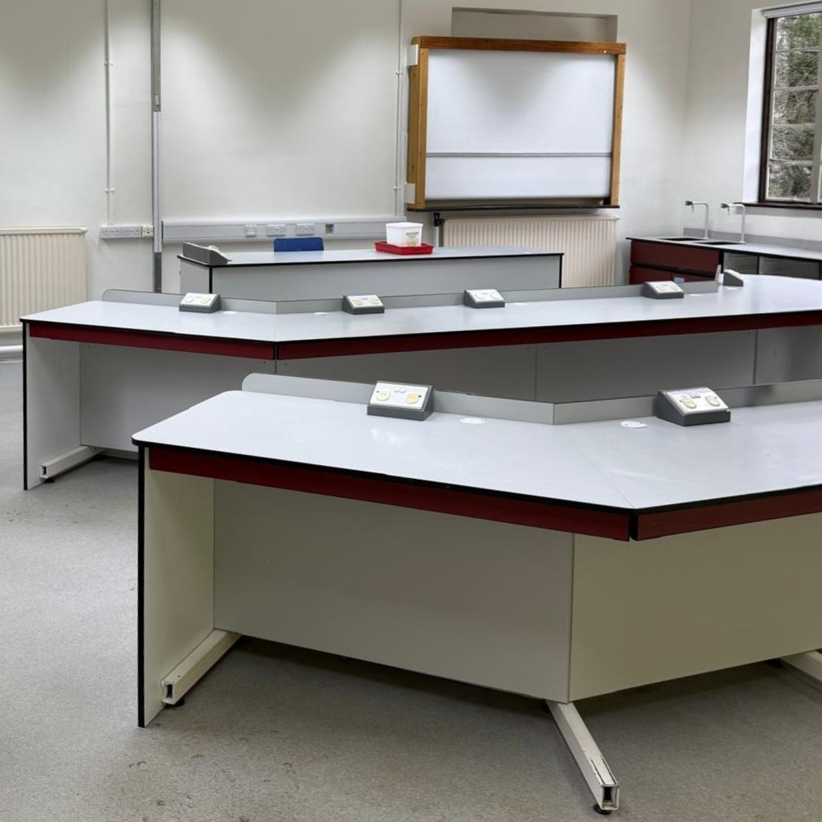 The school science lab. 