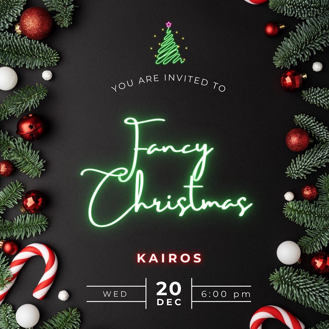 Come thru next Wednesday night for Fancy Christmas at Kairos. Games, food, and all things fancy.