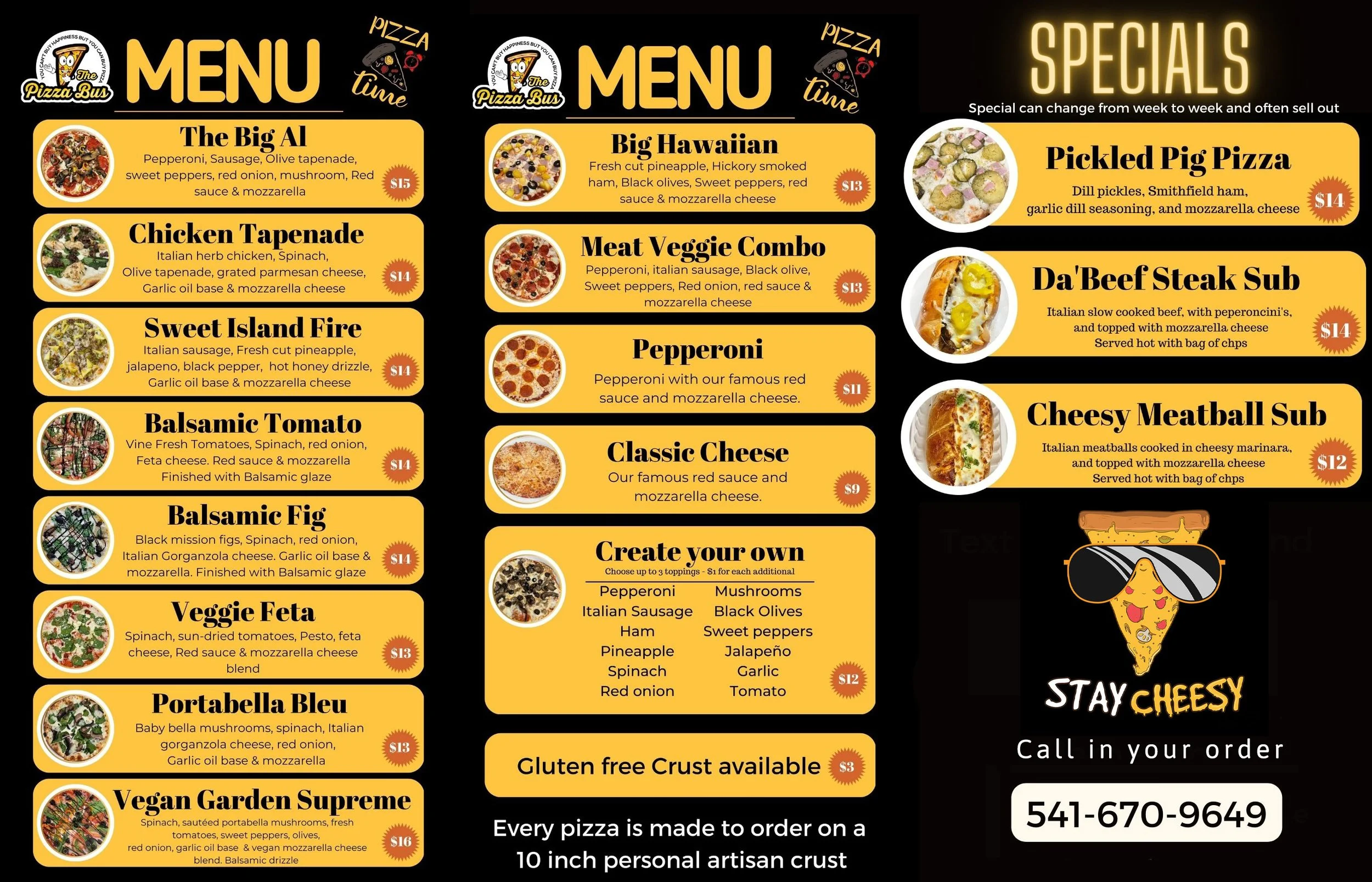 Menu — Pizza Rovers