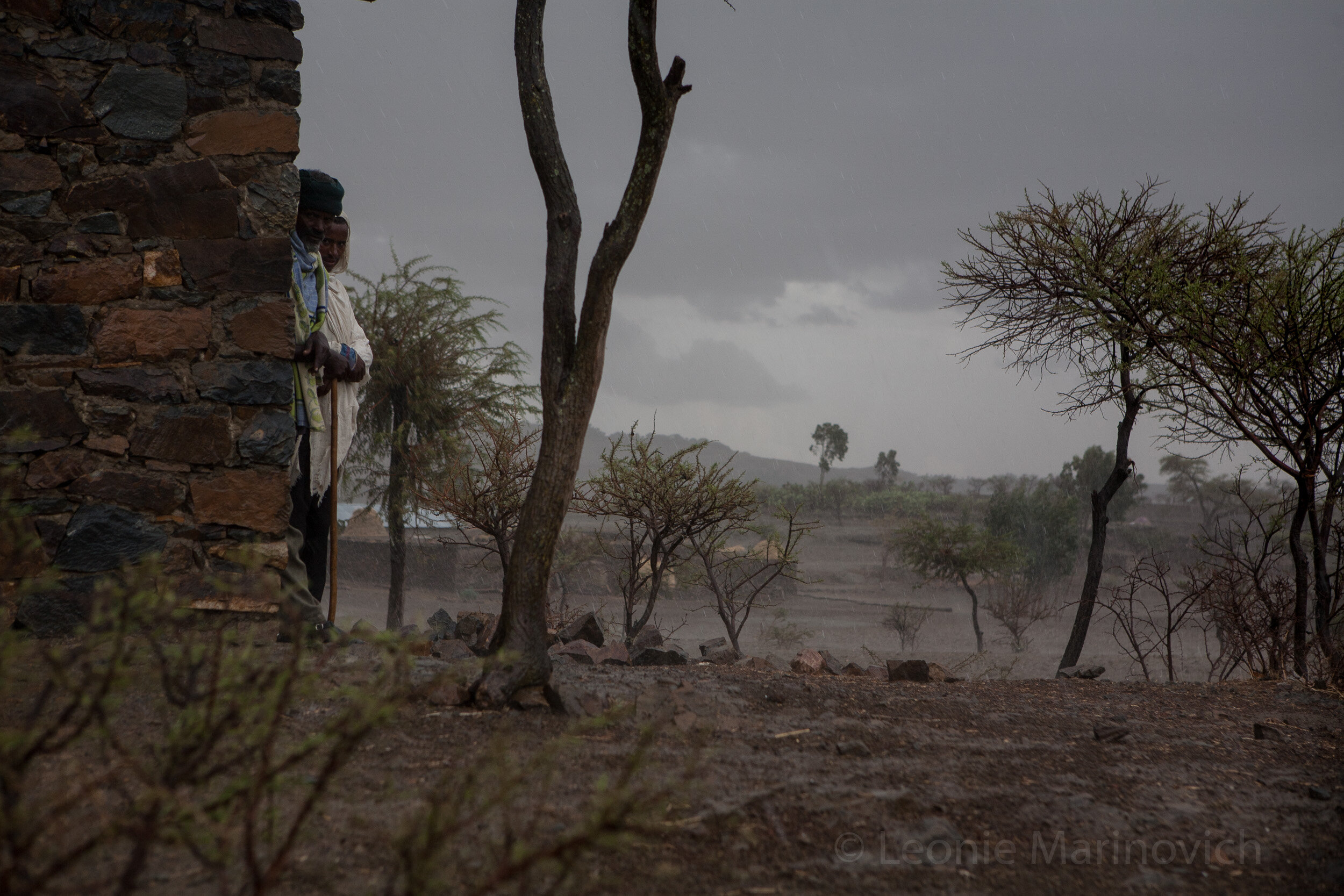  April 2010, Hawzen Woreda, Tigray, Ethiopia. The spring rains finally arrive. 