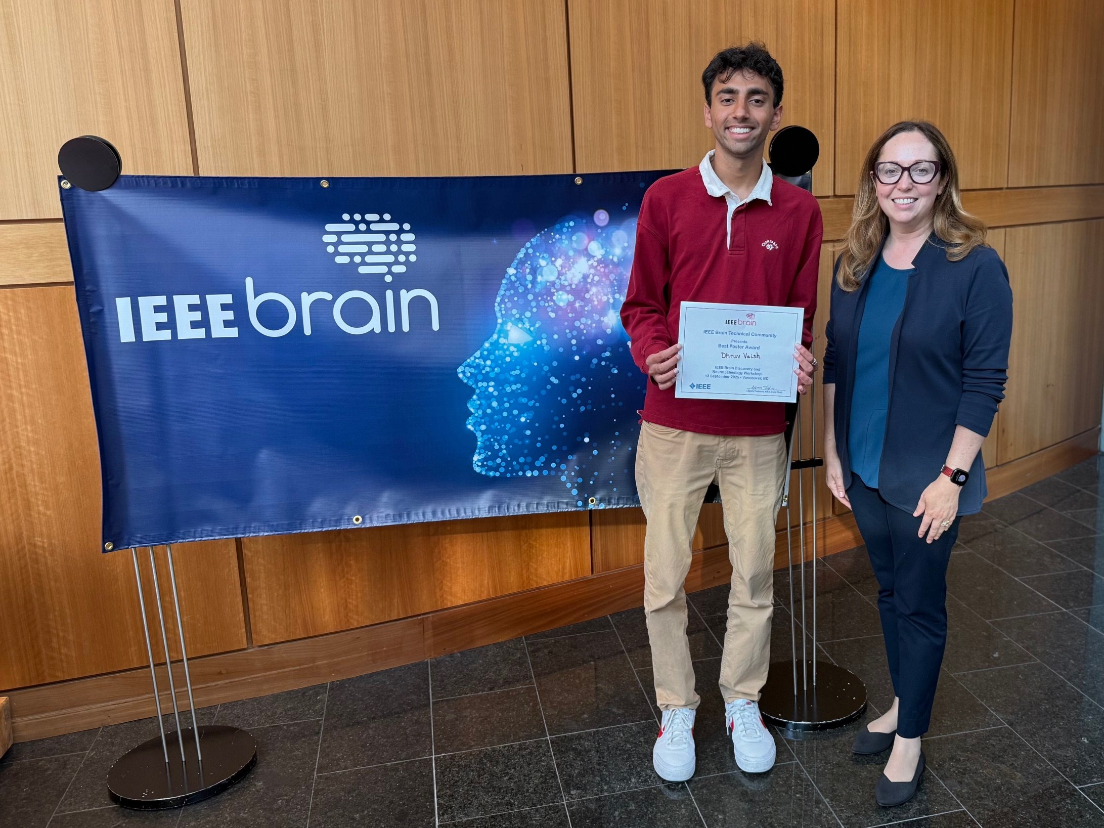 Dhruv, I-Ting, and Avi win Best Poster at IEEE Brain