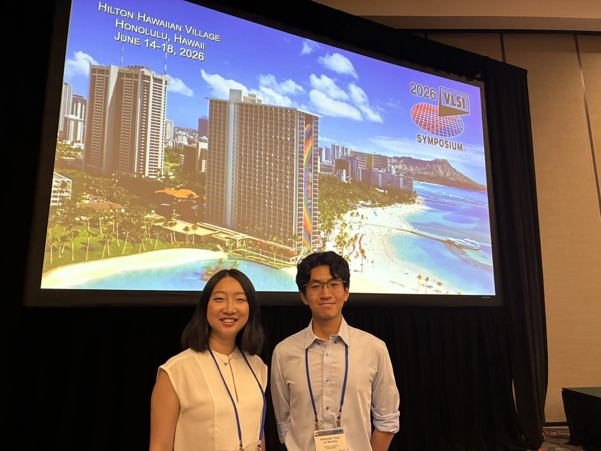 Rebekah and Alex present at VLSI 2026