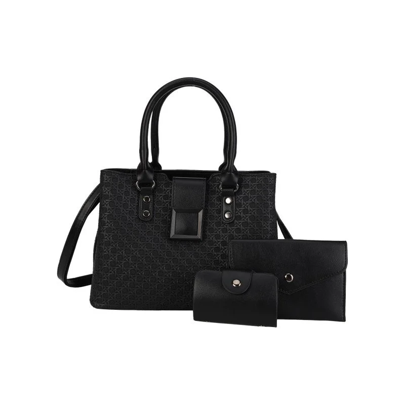 Urban Chic PU Leather Diamond Pattern Three-Piece Bag Set