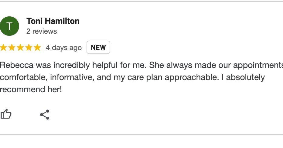 💛 Thank you for the 5-star review, Toni!! It's exciting when clients prioritize feeling their best and invest in pelvic floor rehab.
&bull;
&bull;
&bull;
&bull;
&bull;
&bull;
&bull;
&bull;
&bull;
&bull;
&bull;
&bull;
&bull;
&bull;
&bull;
&bull;
&bul