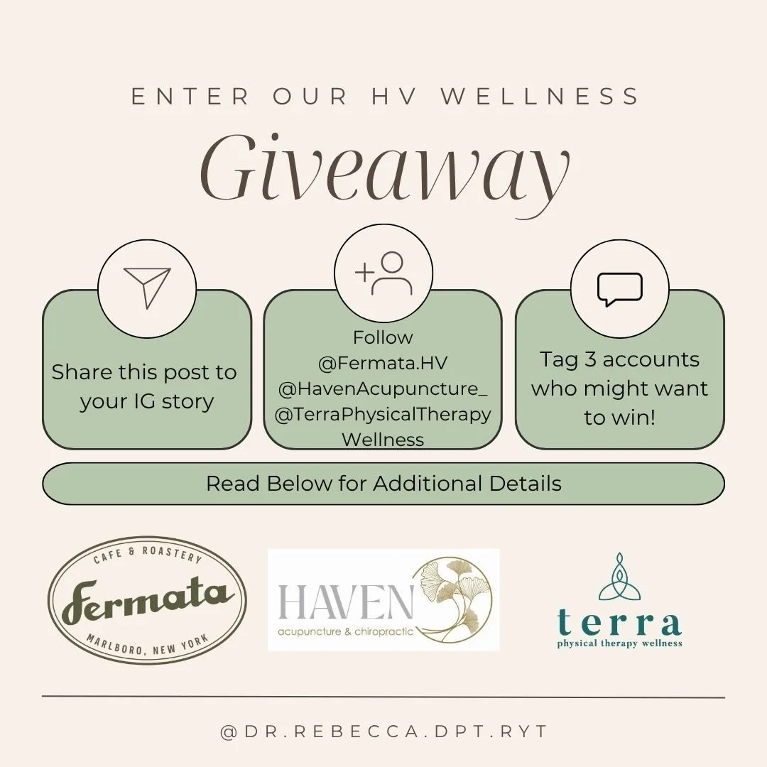 🎉Enter our Hudson Valley Wellness Giveaway!!! We ALL need to slow down and tune in from time to time. Partnering with two *incredible* local businesses was a blast. GIVEAWAY ENDS APRIL 2
&bull;
Two lucky winners will be selected for prizes from @fer