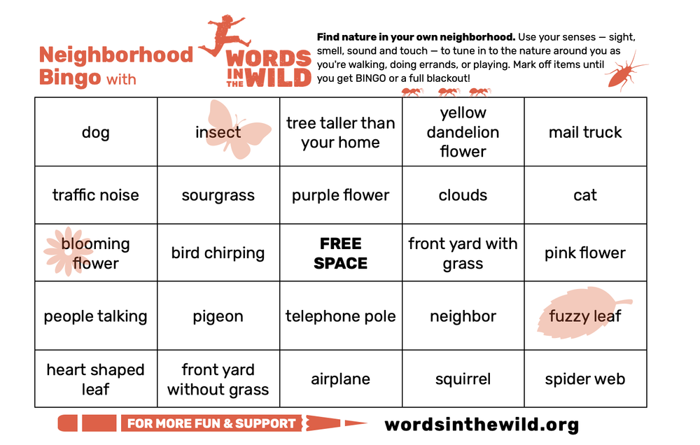 Neighborhood Bingo! — Words in the Wild