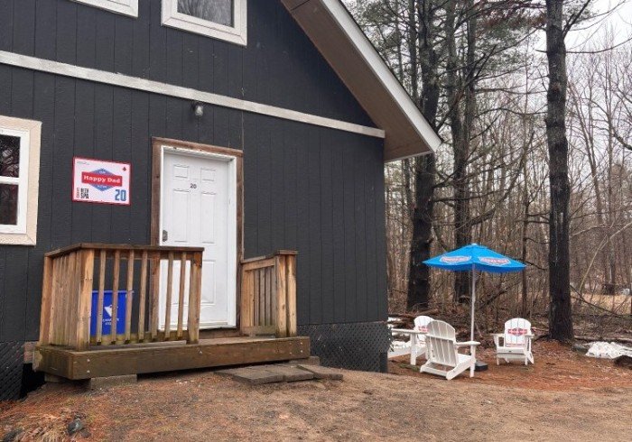 Picture of happy dad cabin exterior