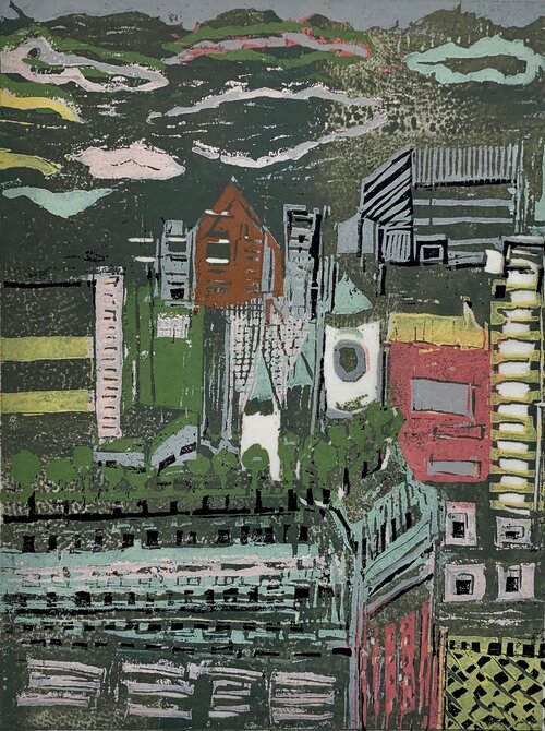 Night View Looking North, 42nd Street by Jessie Nebraska Gifford